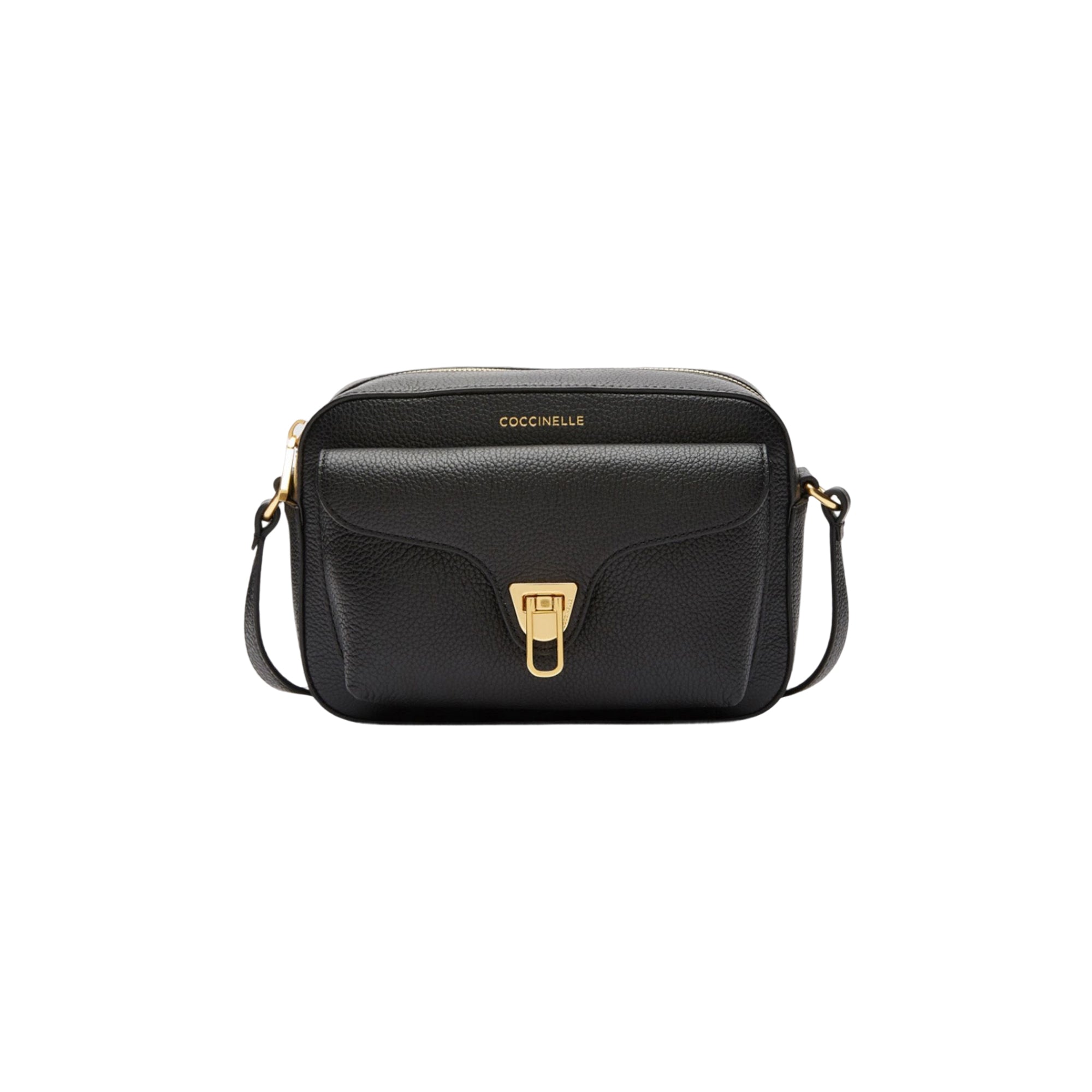 COCCINELLE Borsa Donna a Tracolla Nera, In Vera Pelle, Beat Soft Small