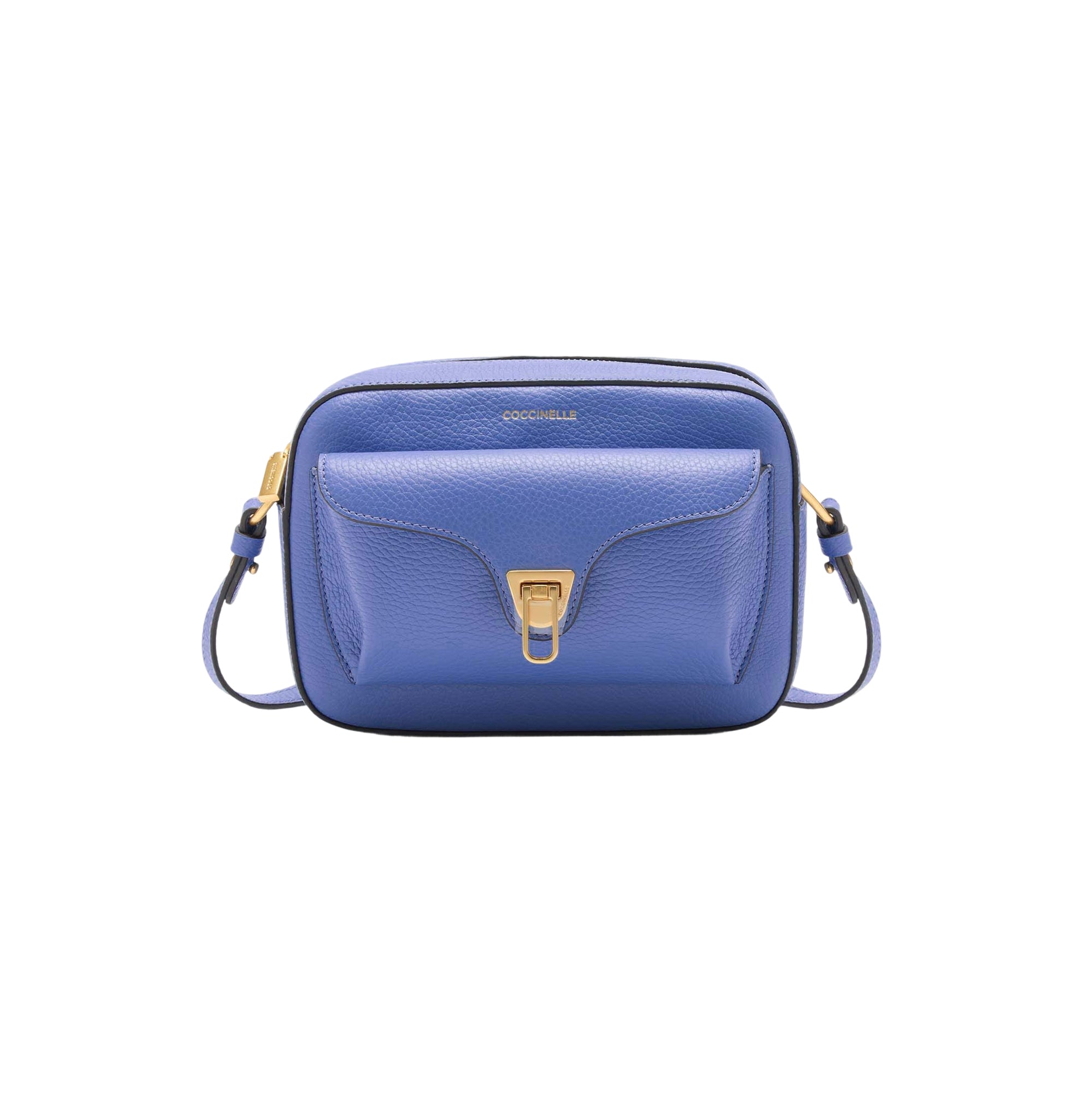 COCCINELLE Borsa Donna a Tracolla Blu, In Vera Pelle, Beat Soft Small