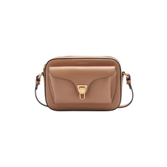 COCCINELLE Women's Crossbody Bag Light Brown, In Genuine Leather, Beat Soft Small