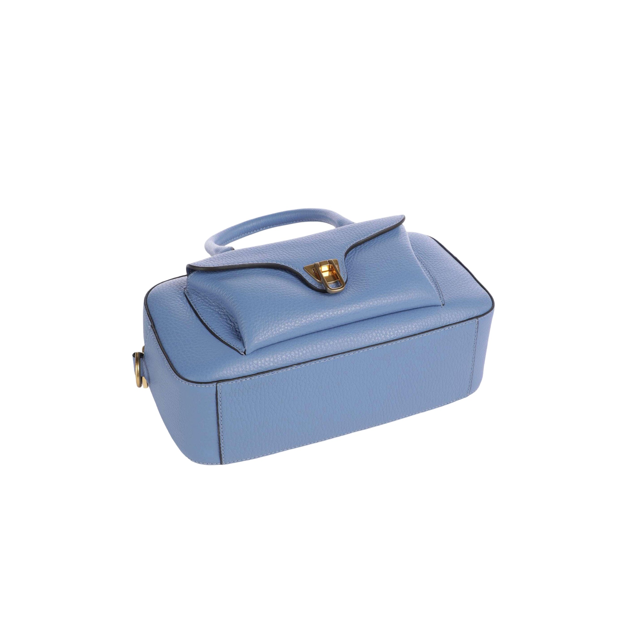COCCINELLE Borsa Bauletto Donna a Mano con Tracolla Blu, In Vera Pelle, Beat Soft Medium