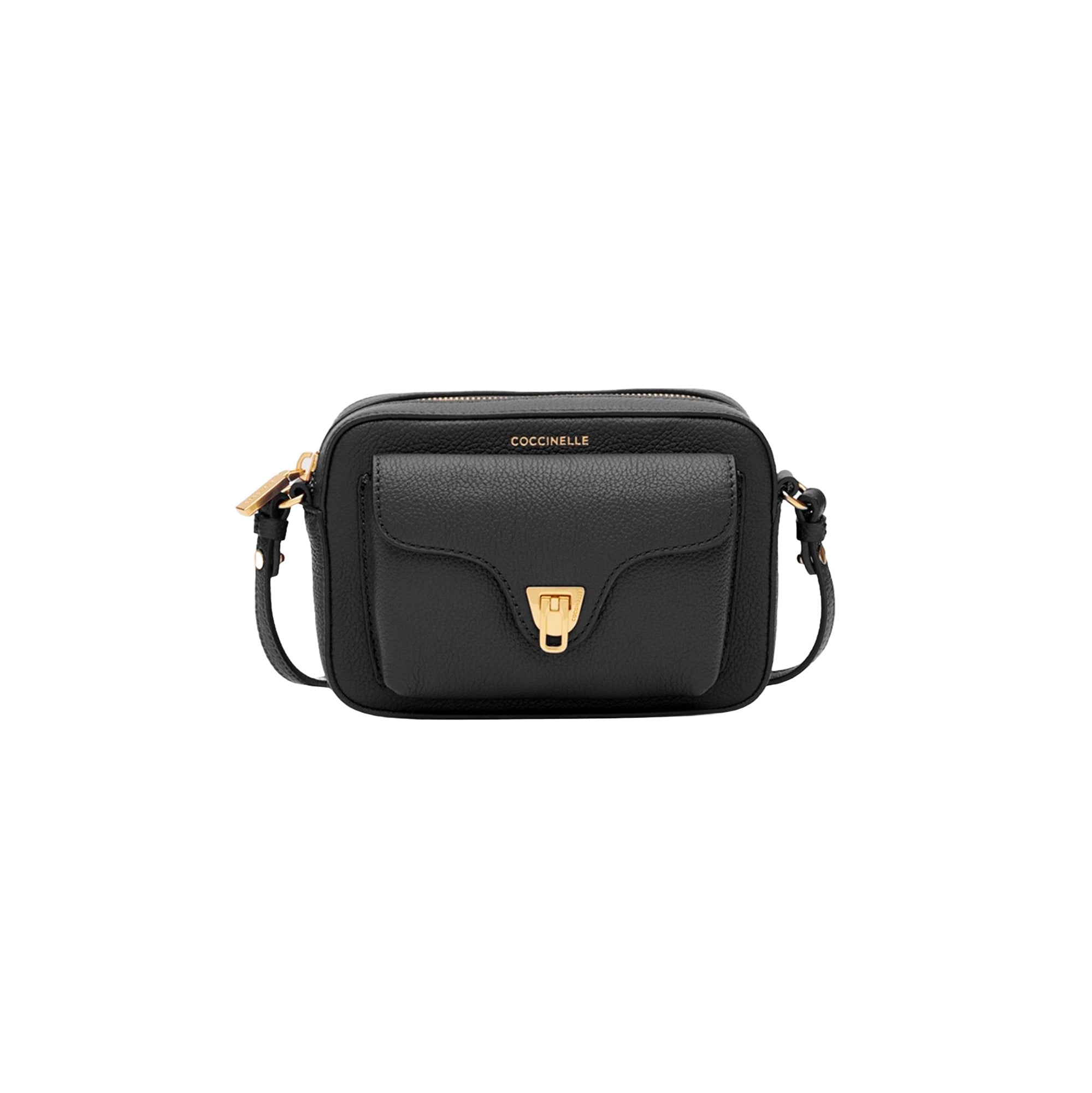 COCCINELLE Borsa Donna a Tracolla Nera, In Vera Pelle, Beat Mini