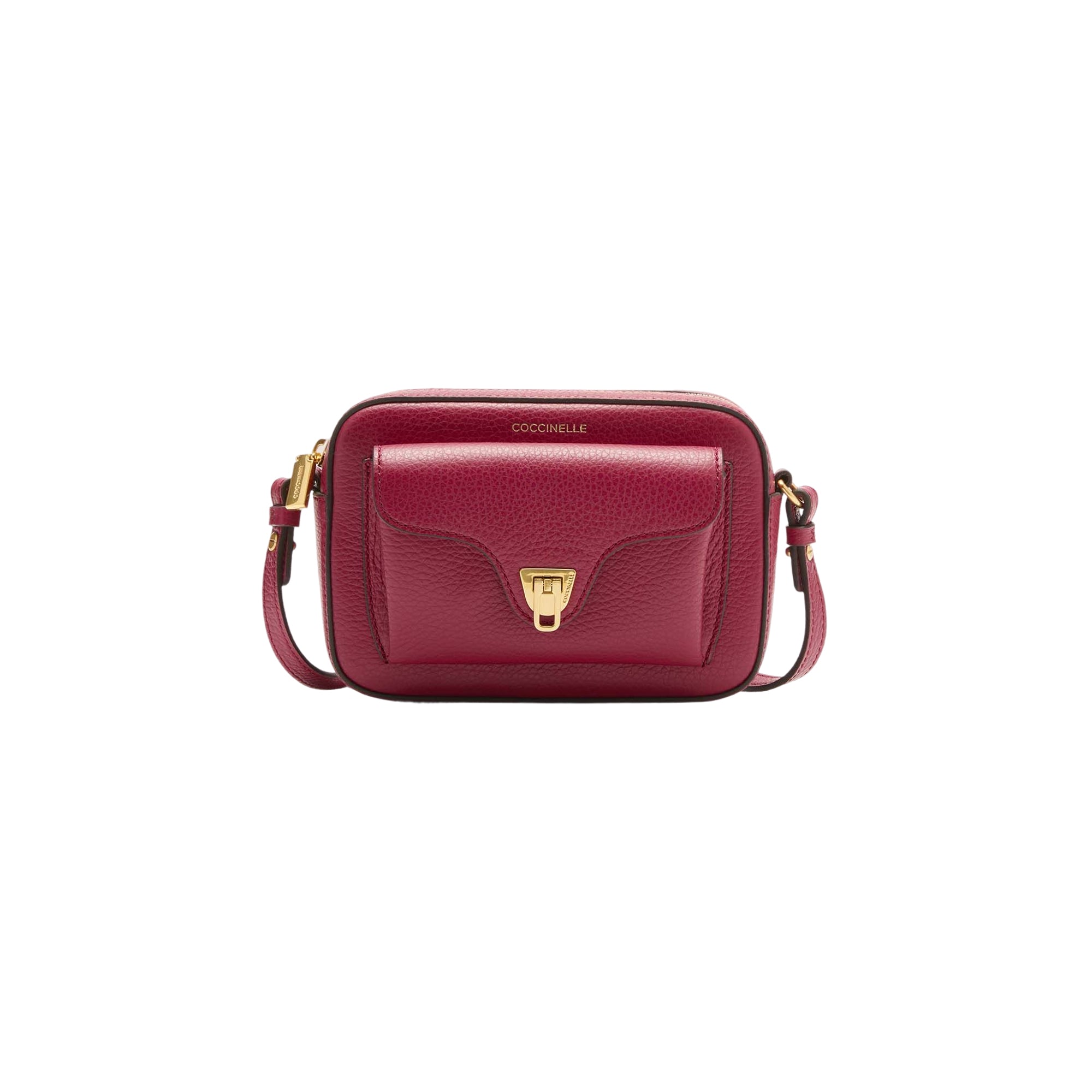 COCCINELLE Borsa Donna a Tracolla Rossa, In Vera Pelle, Beat Mini