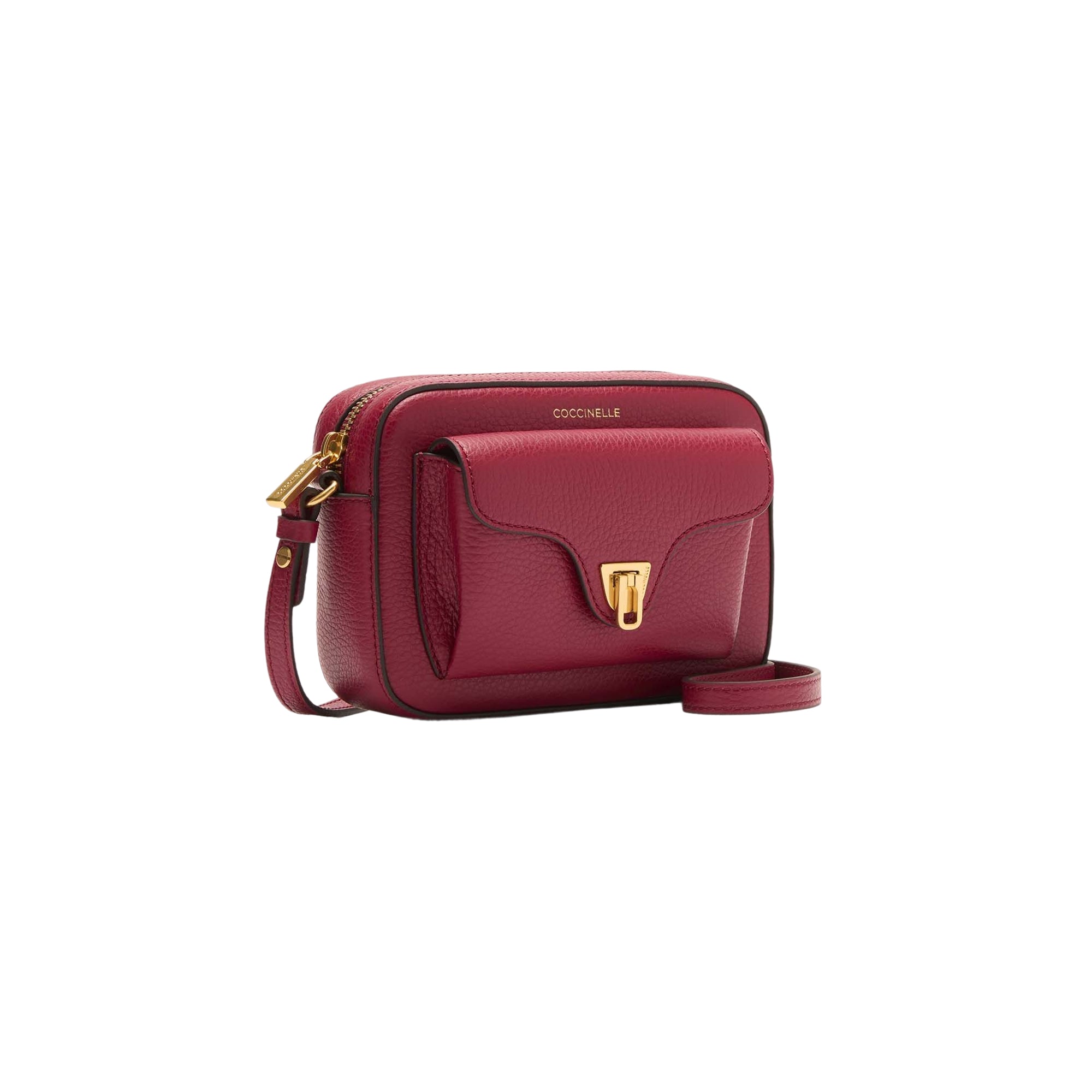 COCCINELLE Borsa Donna a Tracolla Rossa, In Vera Pelle, Beat Mini