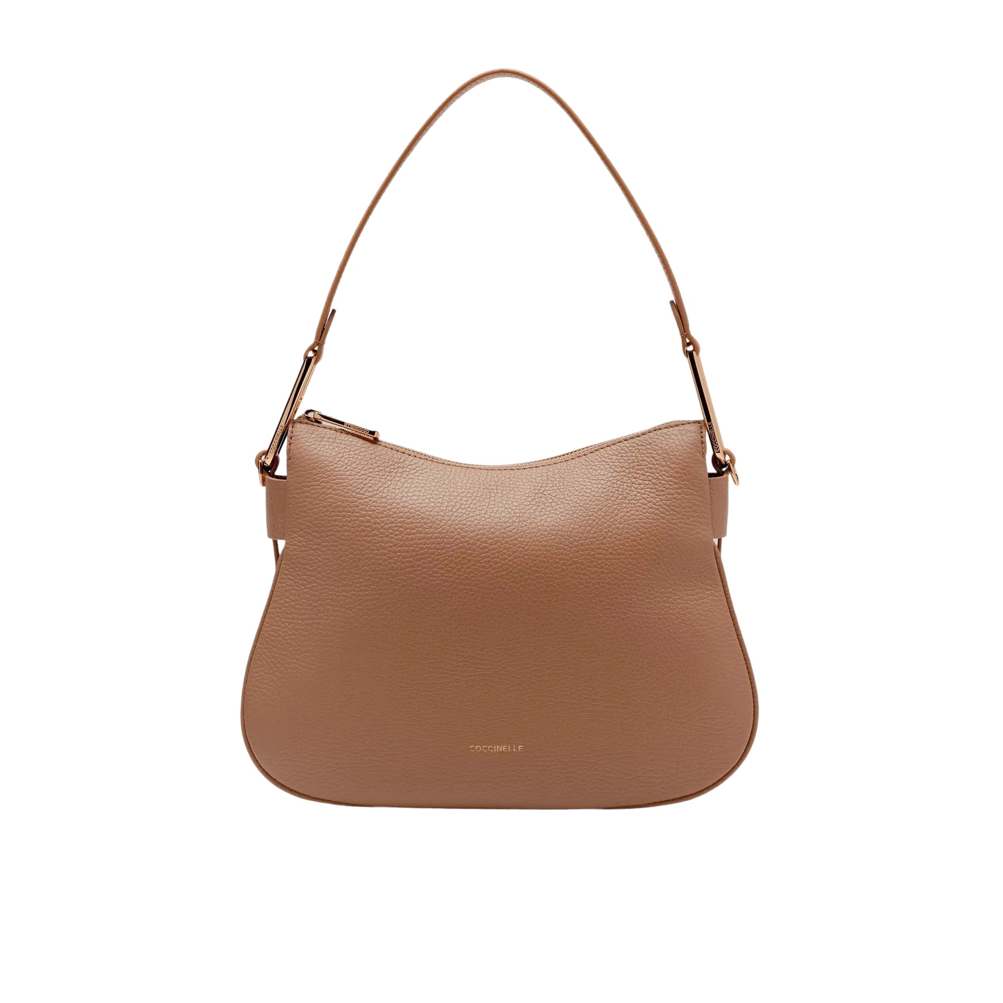 Bolso de Mujer con Bandolera y Correa Marrón, de Cuero Genuino, Magie Soft Small