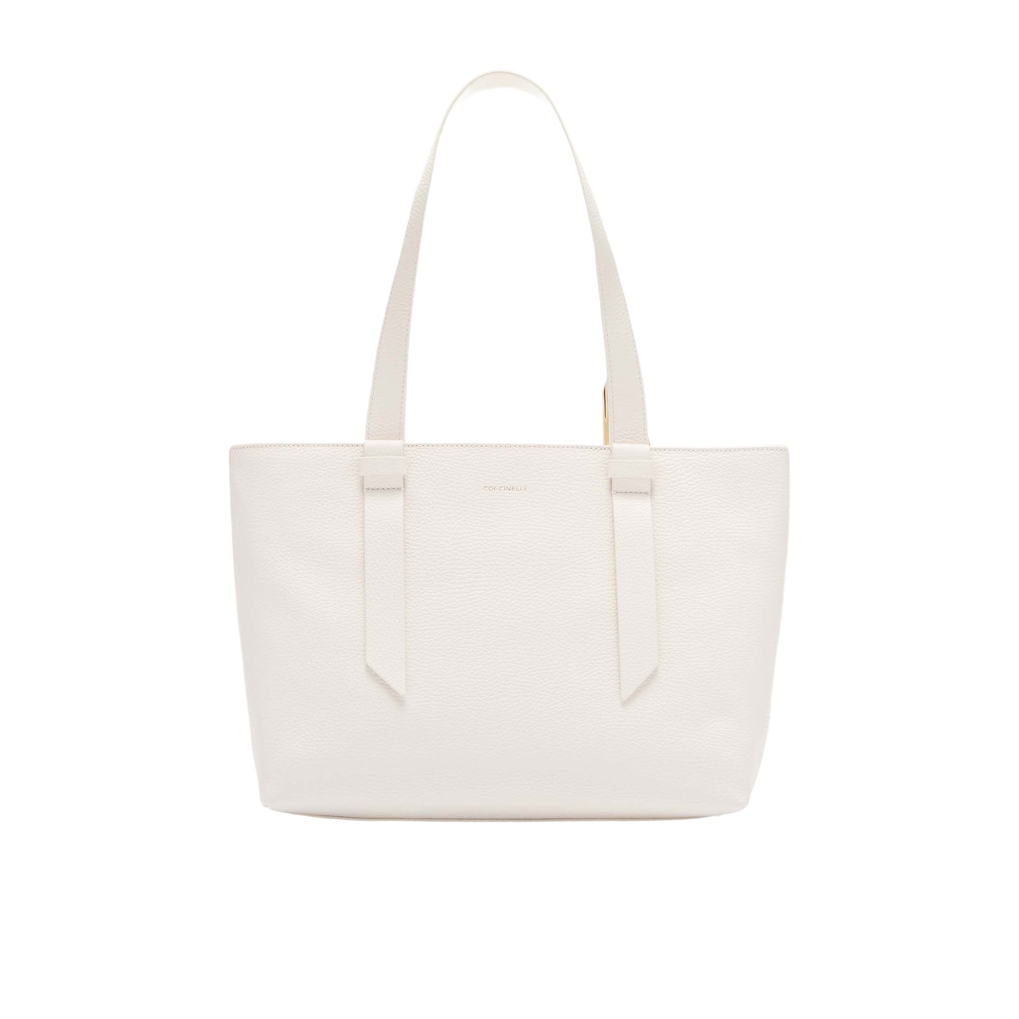 COCCINELLE Borsa Donna a Spalla Bianca, in Vera Pelle, Malory Medium