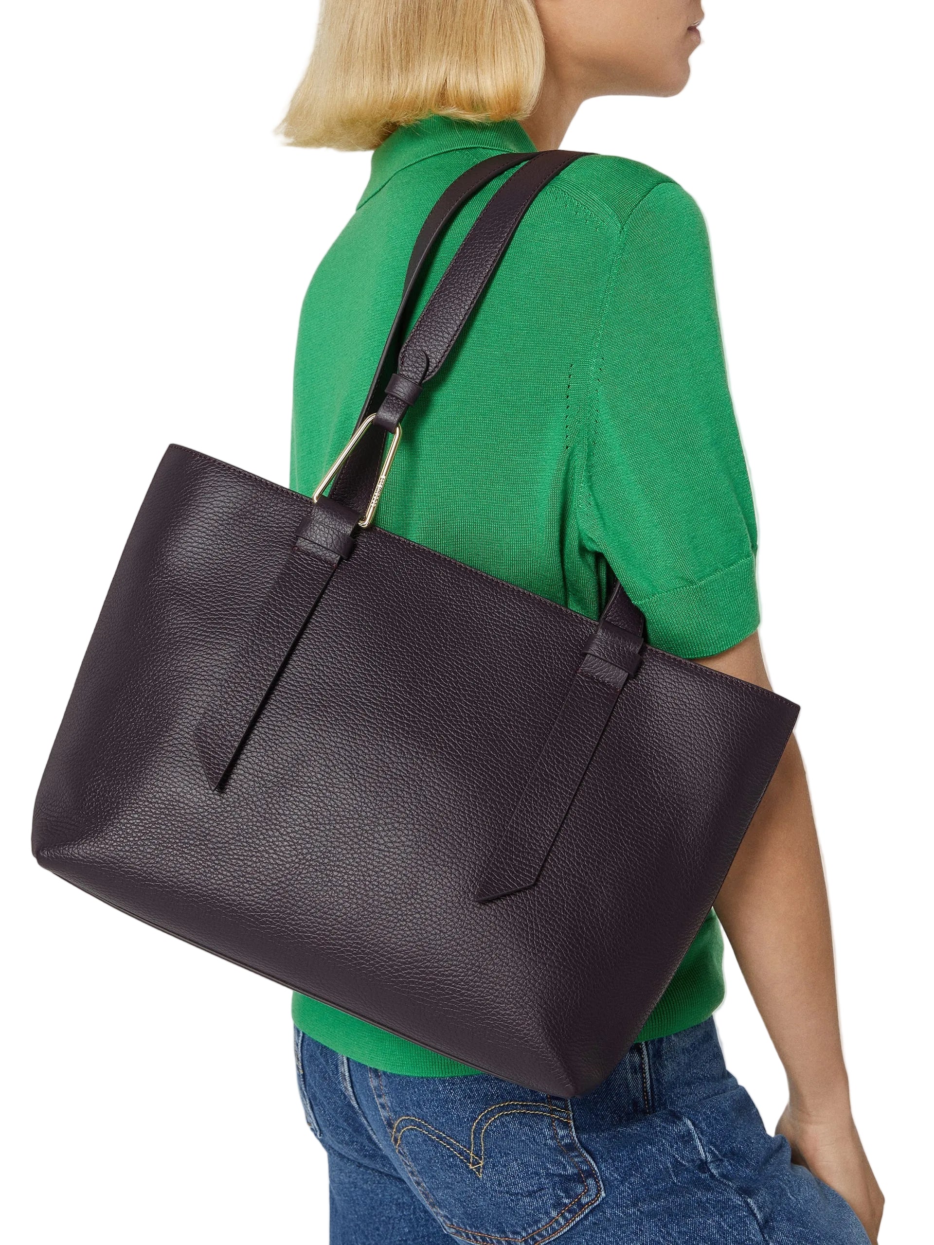 Coccinelle Borsa Donna Rossa Malory Manici Pelle Zip Tasche Logo Borse rosso - vista 2