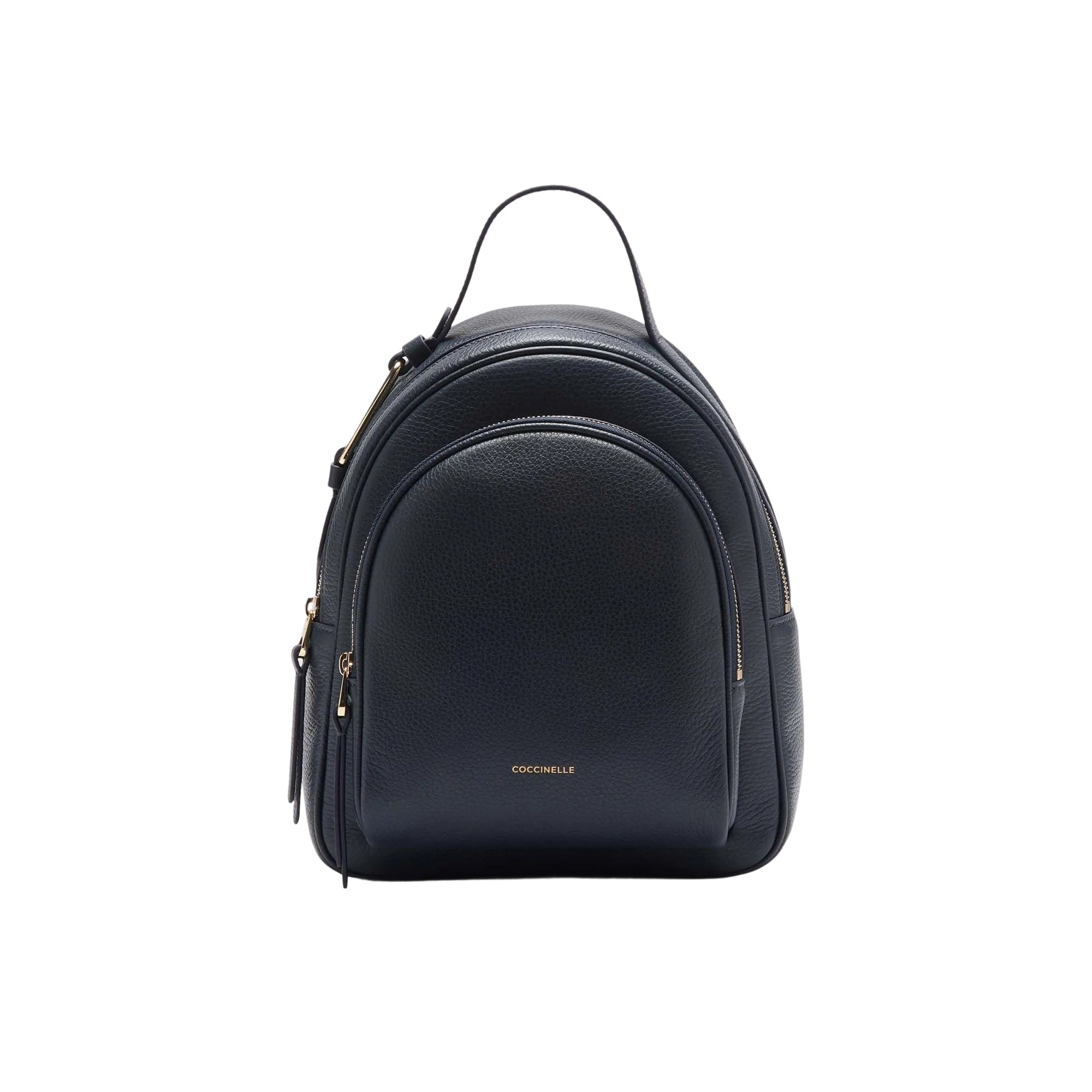 COCCINELLE Zaino Donna Nero, In Vera Pelle, Zainetto Malory Medium