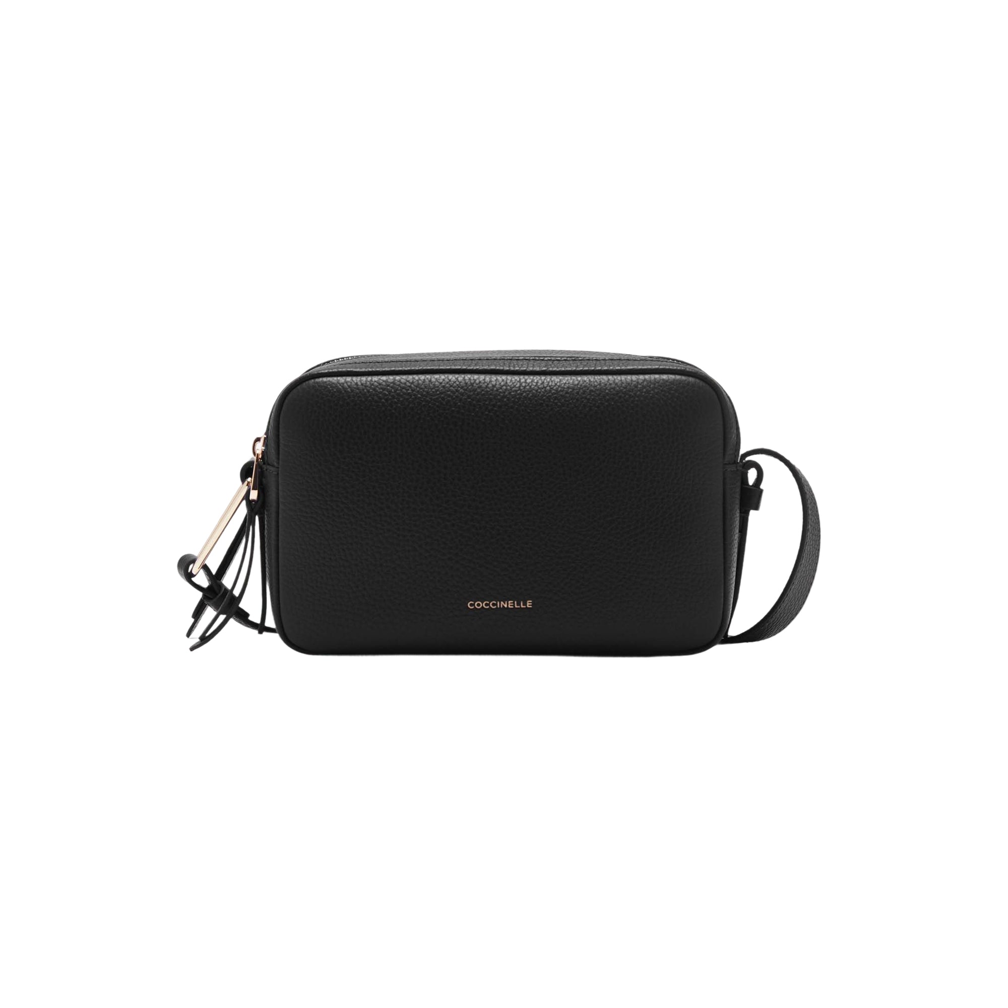 COCCINELLE Borsa Donna a Tracolla Nera, In Vera Pelle, Malory Small