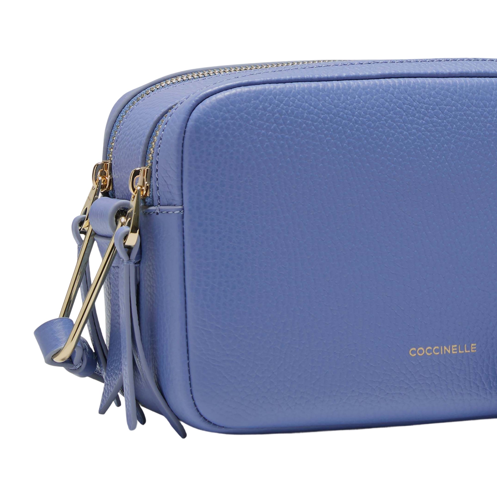 COCCINELLE Borsa Donna a Tracolla Blu, In Vera Pelle, Malory Small