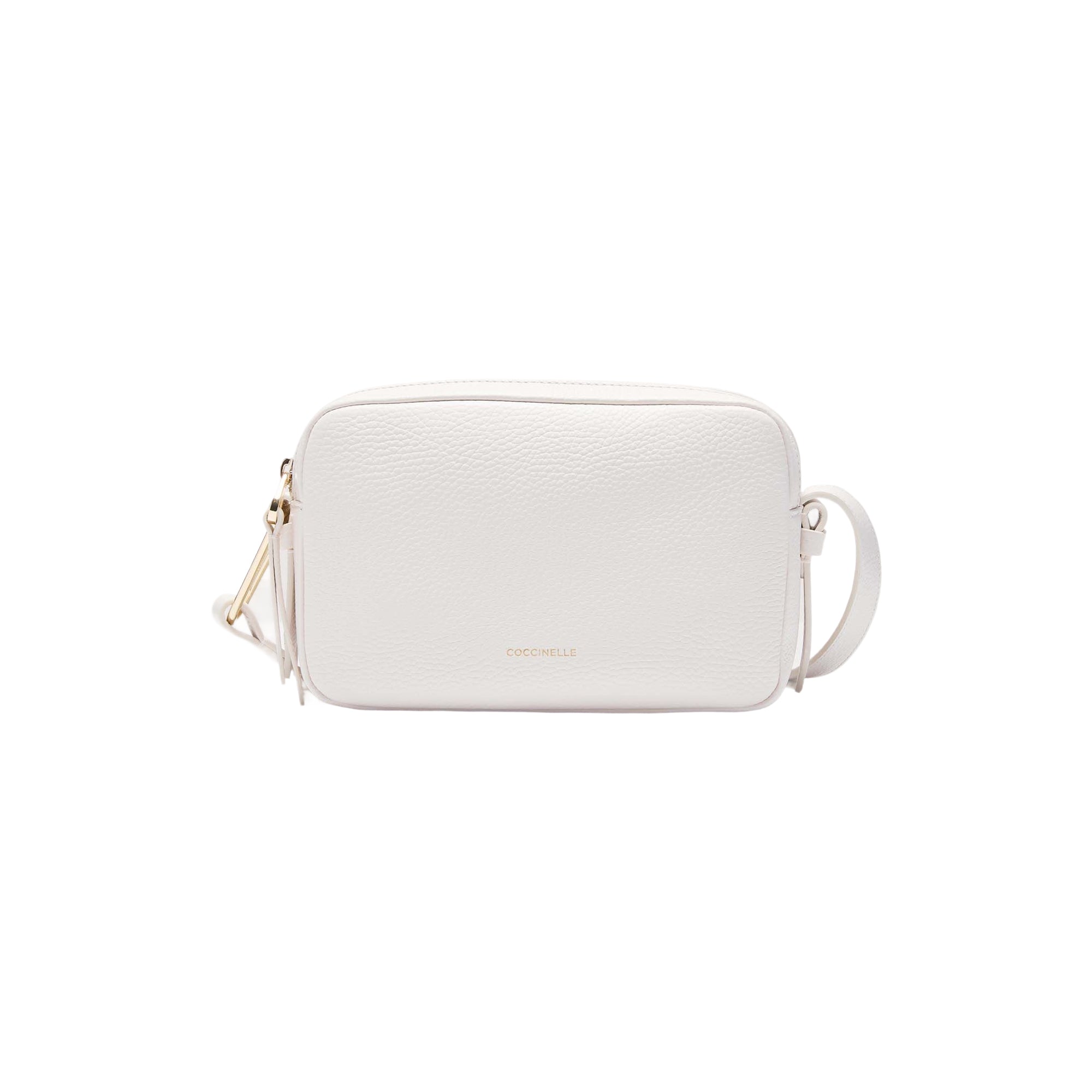 COCCINELLE Borsa Donna a Tracolla Bianca, In Vera Pelle, Malory Small