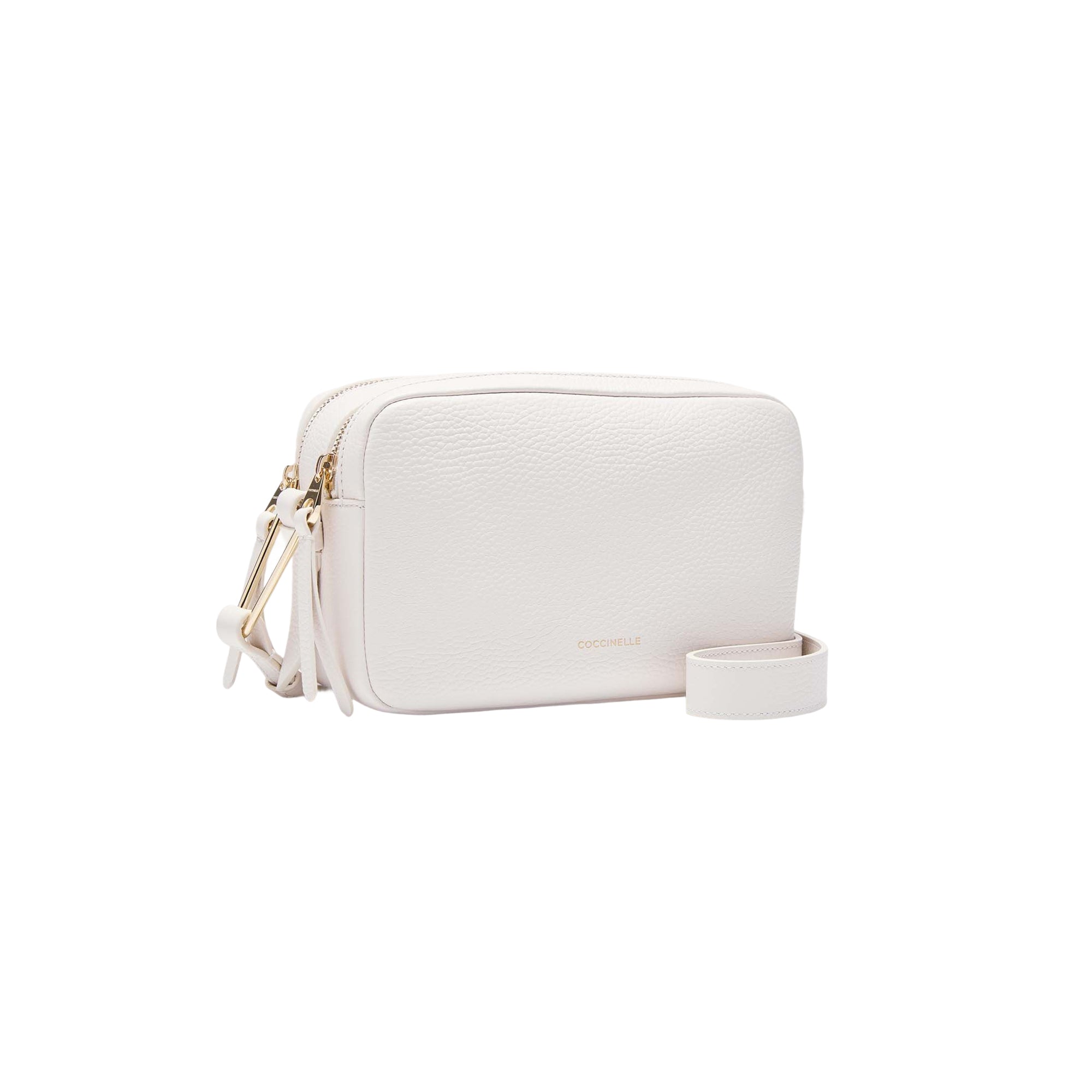 COCCINELLE Borsa Donna a Tracolla Bianca, In Vera Pelle, Malory Small