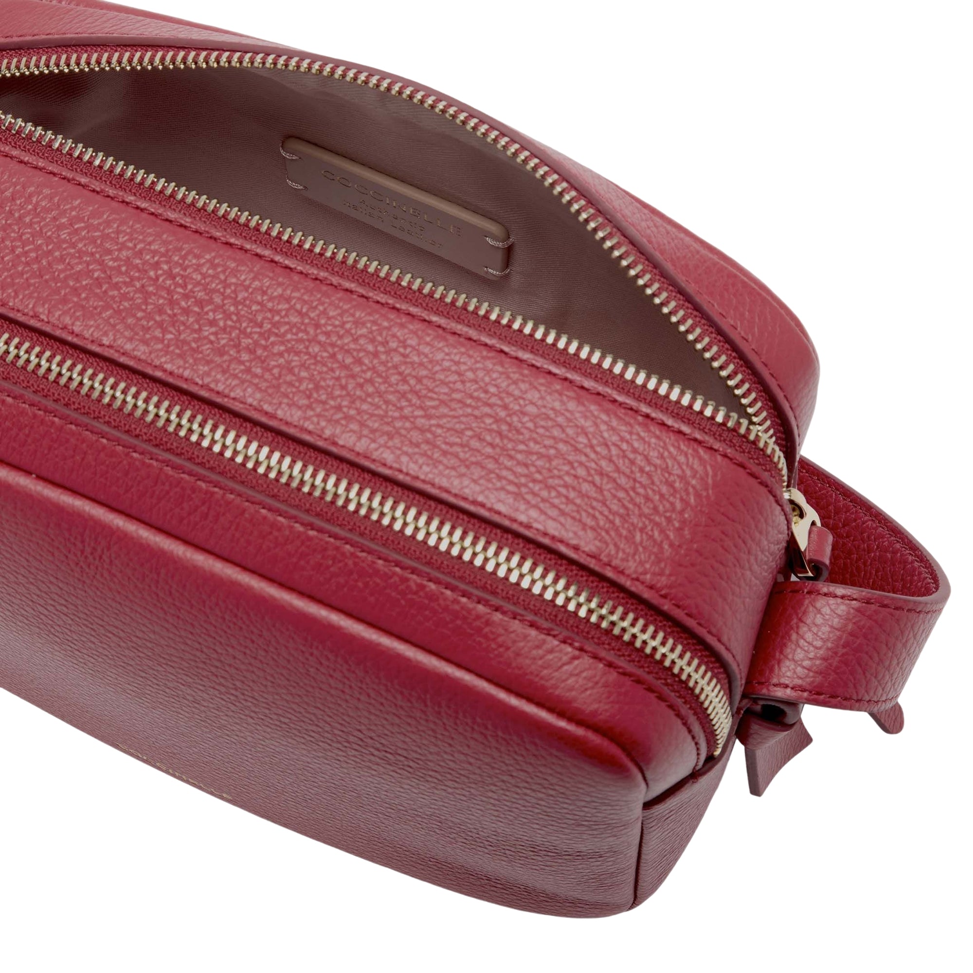COCCINELLE Borsa Donna a Tracolla Rossa, In Vera Pelle, Malory Small