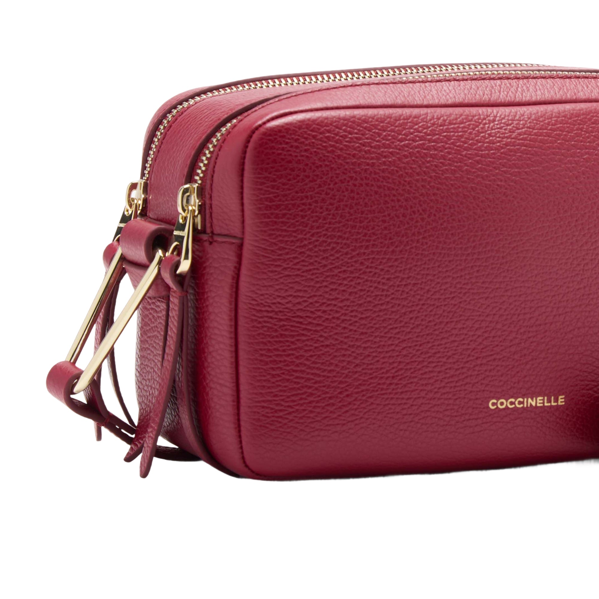 COCCINELLE Borsa Donna a Tracolla Rossa, In Vera Pelle, Malory Small