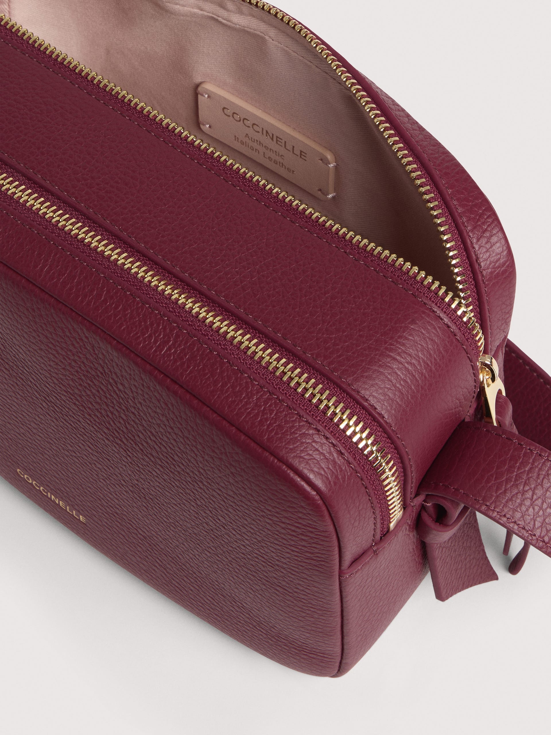 Coccinelle Borsa Donna Viola Malory Tracolla Pelle Zip Logo Borse - vista 4