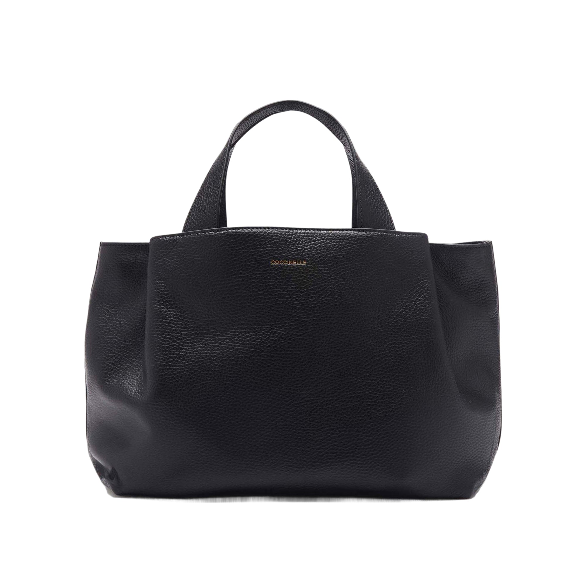 COCCINELLE Borsa Donna a Mano con Tracolla Nera, In Vera Pelle, Malory Medium