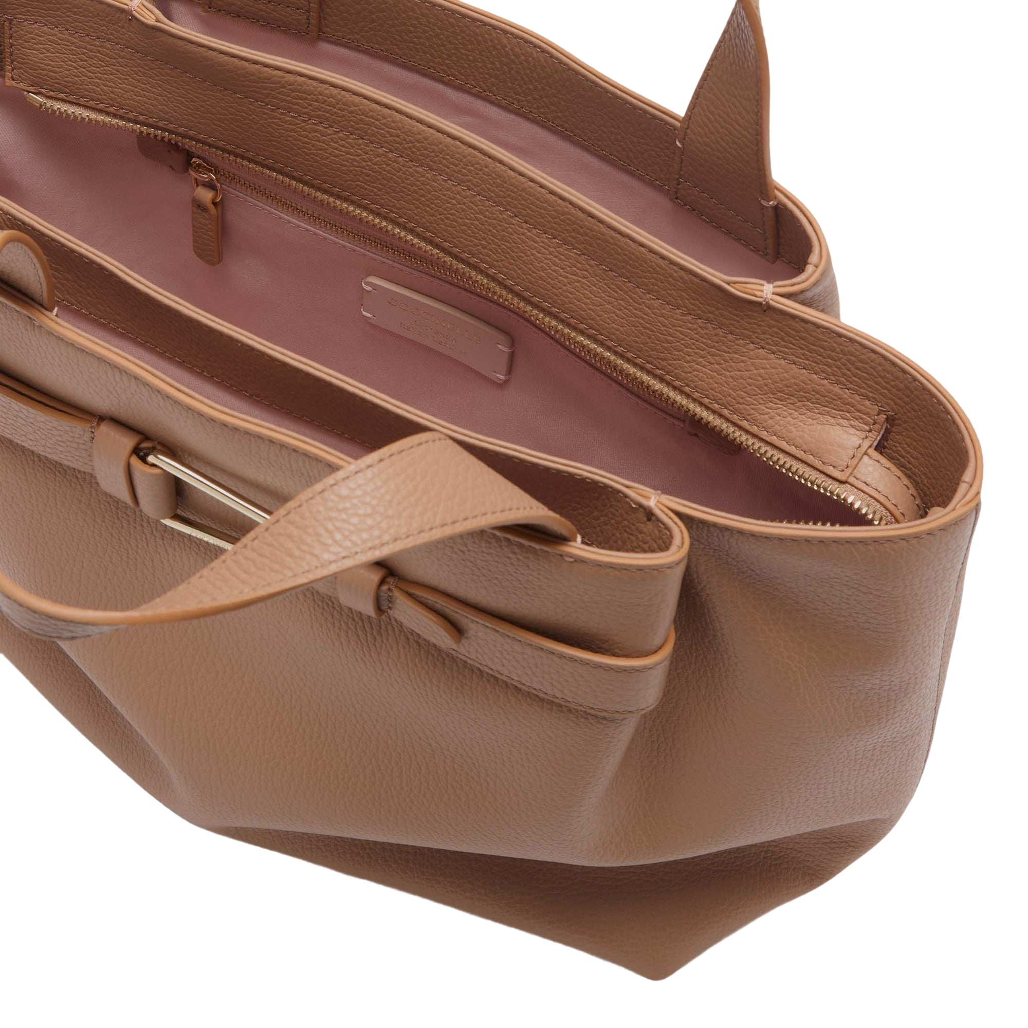 COCCINELLE Handtasche für Damen mit Schultergurt Braun, Aus echtem Leder, Malory Medium
