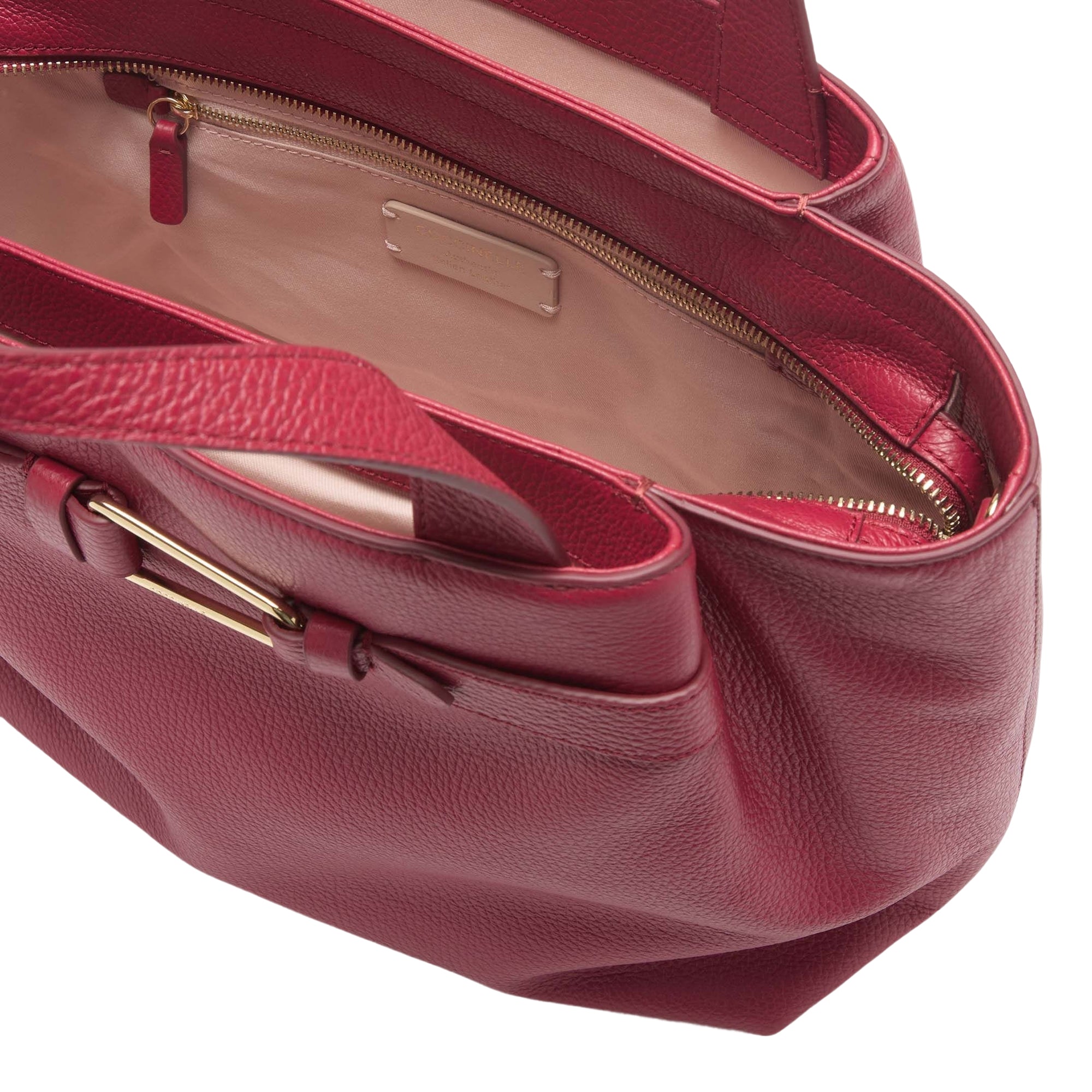 COCCINELLE Borsa Donna a Mano con Tracolla Rossa, In Vera Pelle, Malory Medium