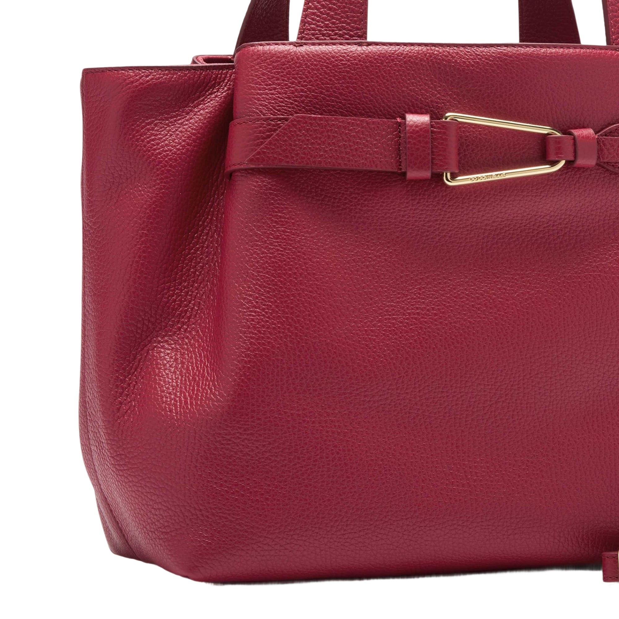 COCCINELLE Borsa Donna a Mano con Tracolla Rossa, In Vera Pelle, Malory Medium