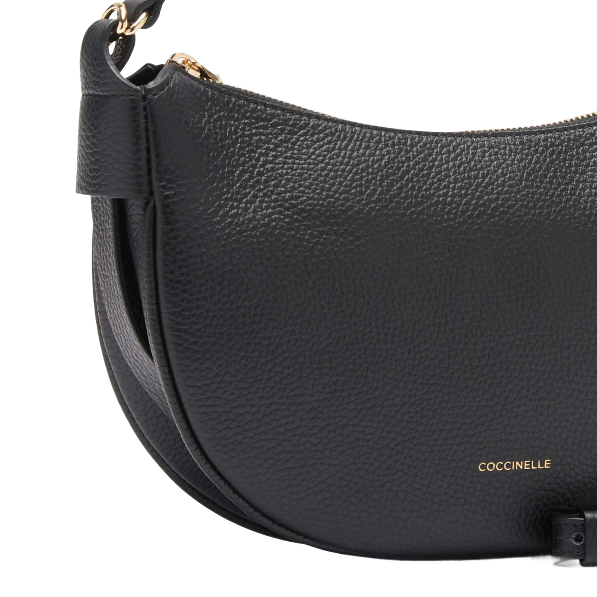 Borsa Donna Coccinelle Nera a Spalla C-Easy in Pelle con Tracolla