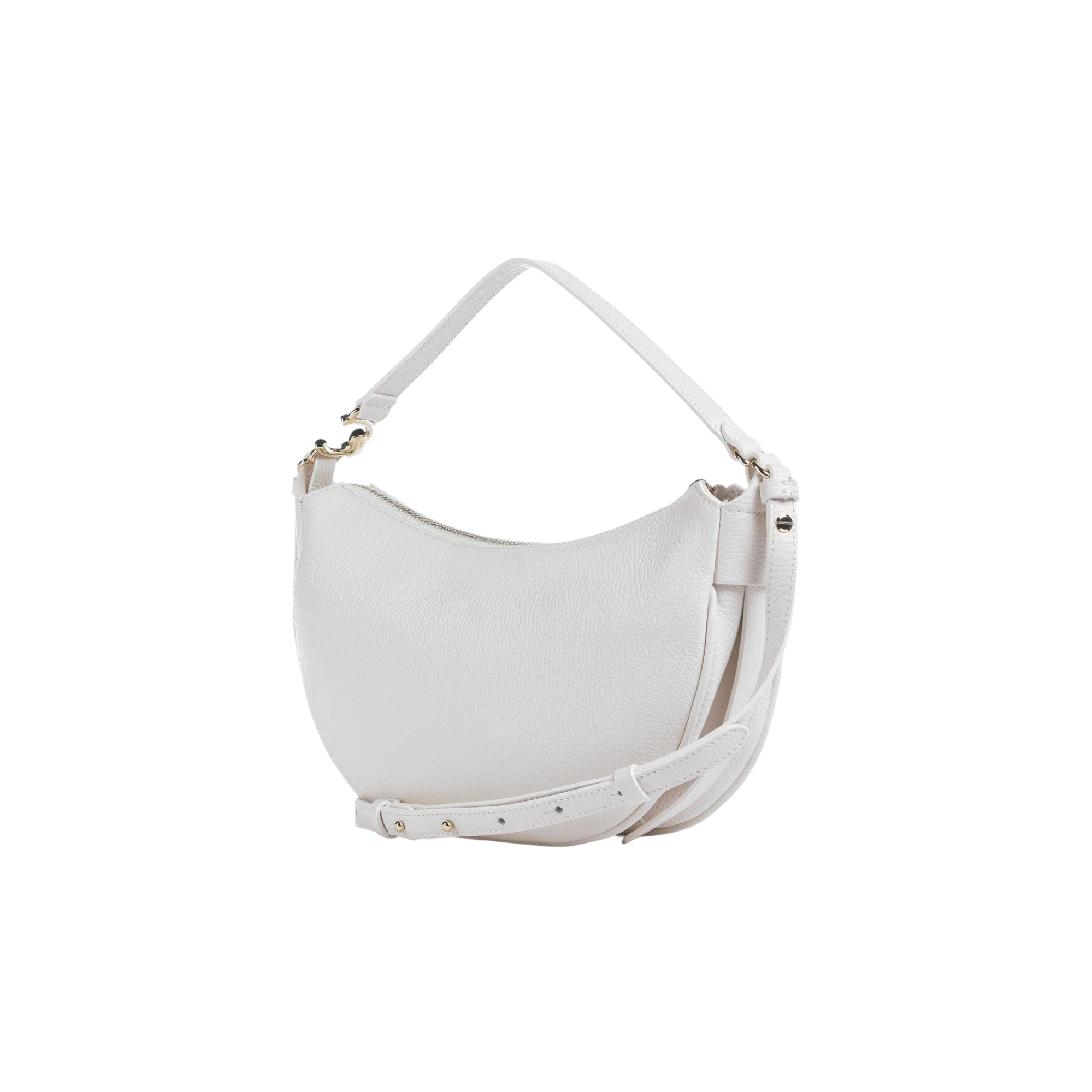COCCINELLE Borsa Donna a Spalla Bianca con Tracolla, In Vera Pelle, C-Easy