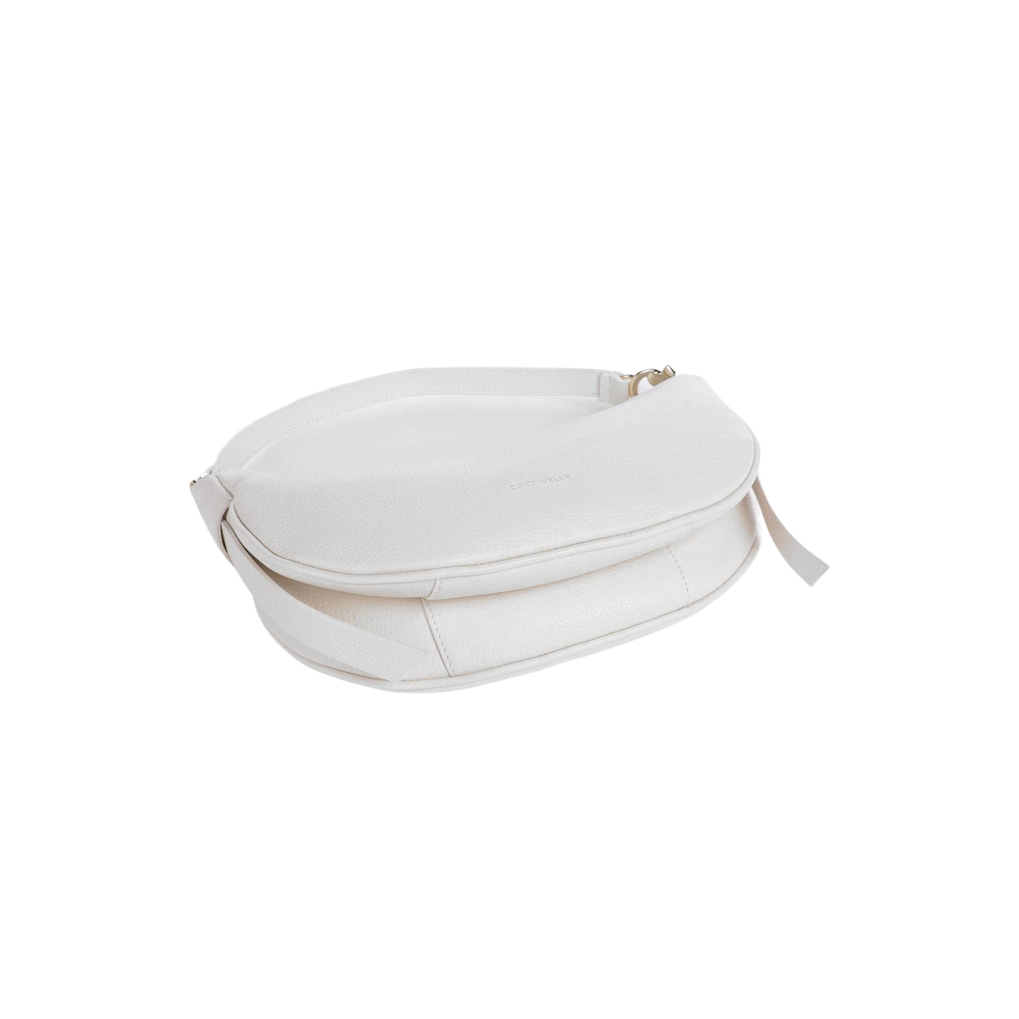 COCCINELLE Borsa Donna a Spalla Bianca con Tracolla, In Vera Pelle, C-Easy