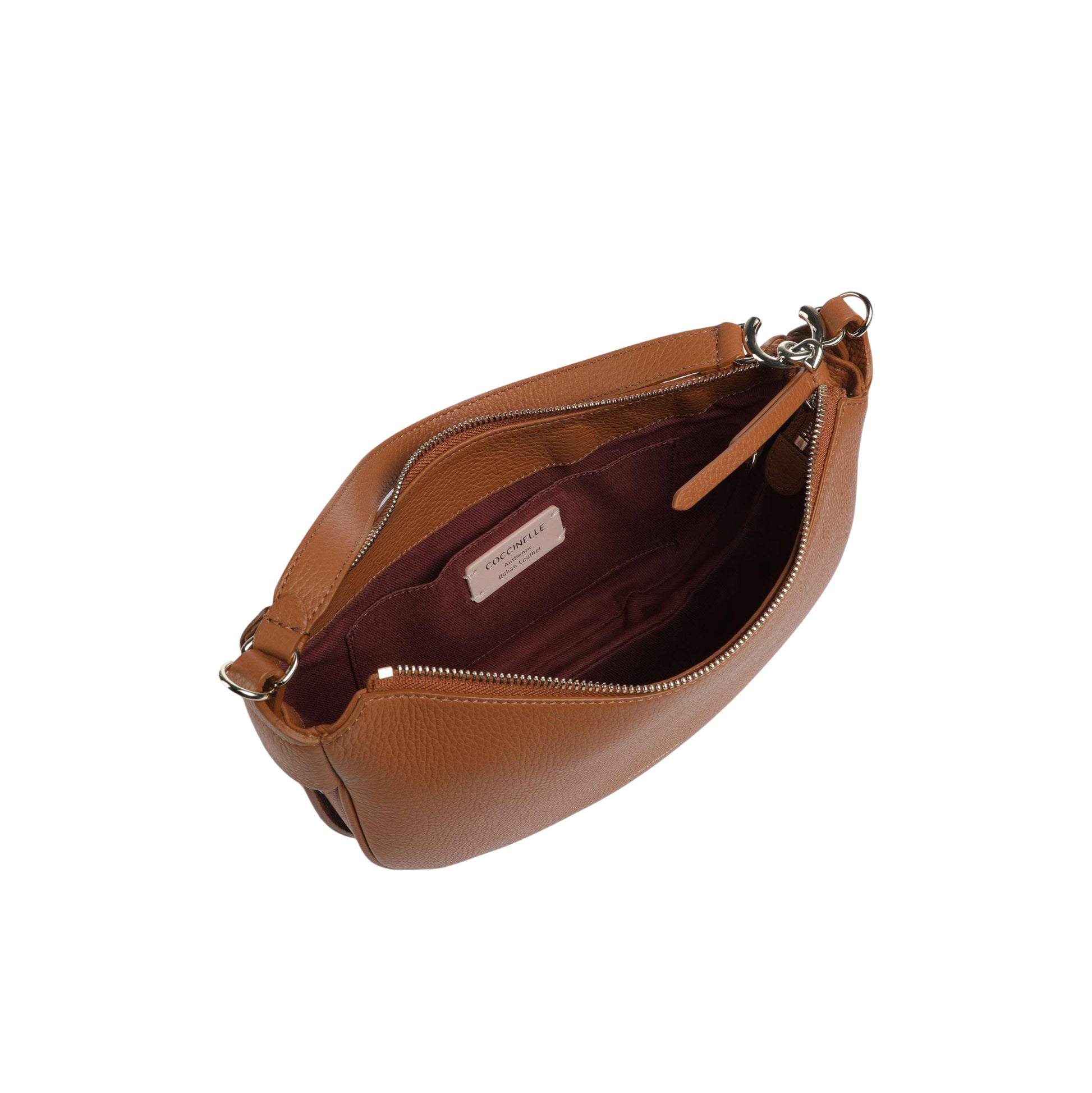 COCCINELLE Borsa Donna a Spalla Marrone con Tracolla, In Vera Pelle, C-Easy Borse - vista 7