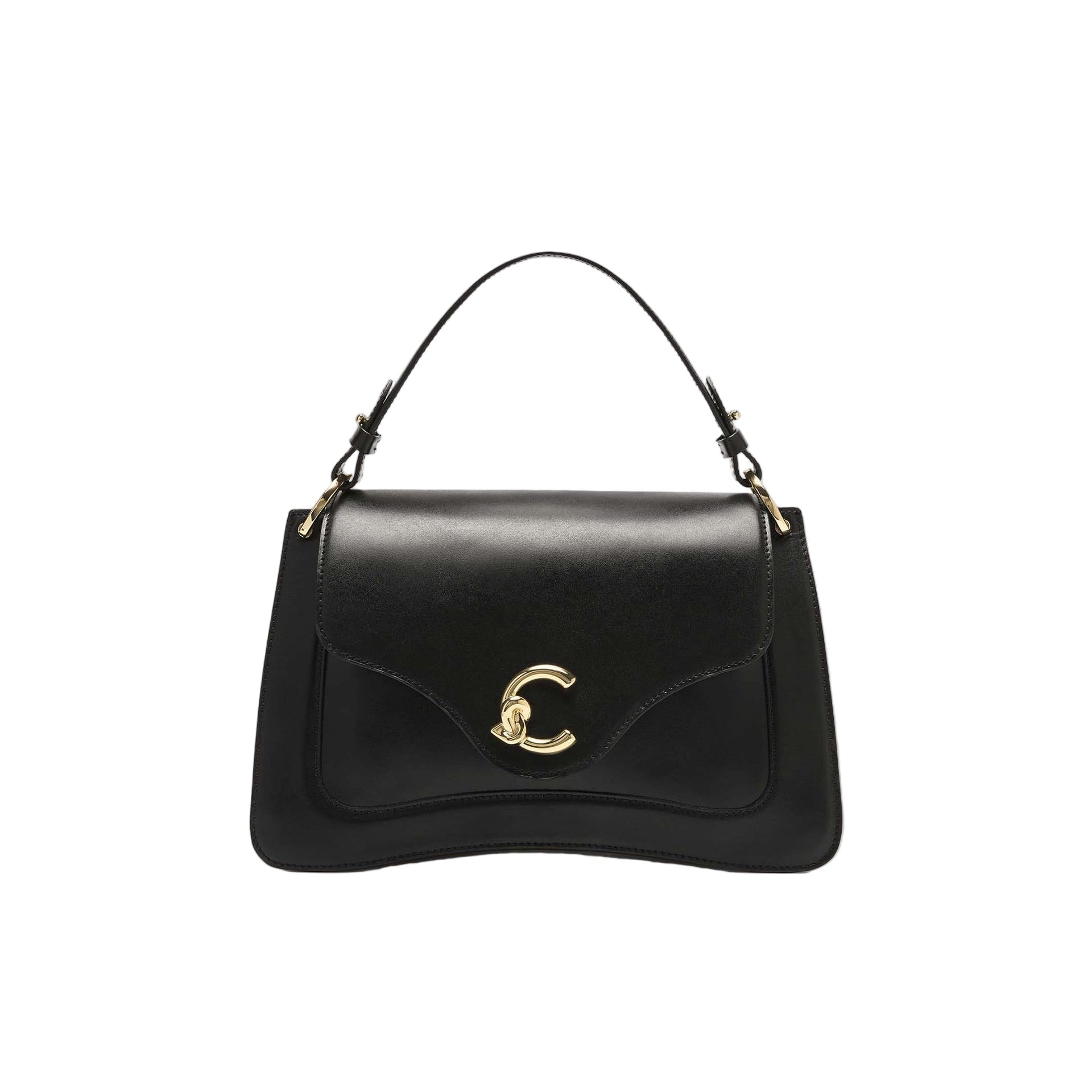 COCCINELLE Borsa Donna Nera C-Me Calf Medium in Vera Pelle