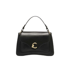 COCCINELLE Black C-Me Calf Medium Bag in Genuine Leather
