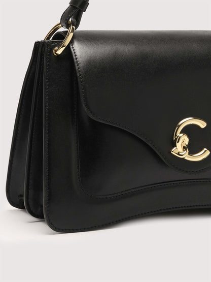 COCCINELLE Borsa Donna Nera C-Me Calf Medium in Vera Pelle Borse nero - vista 6