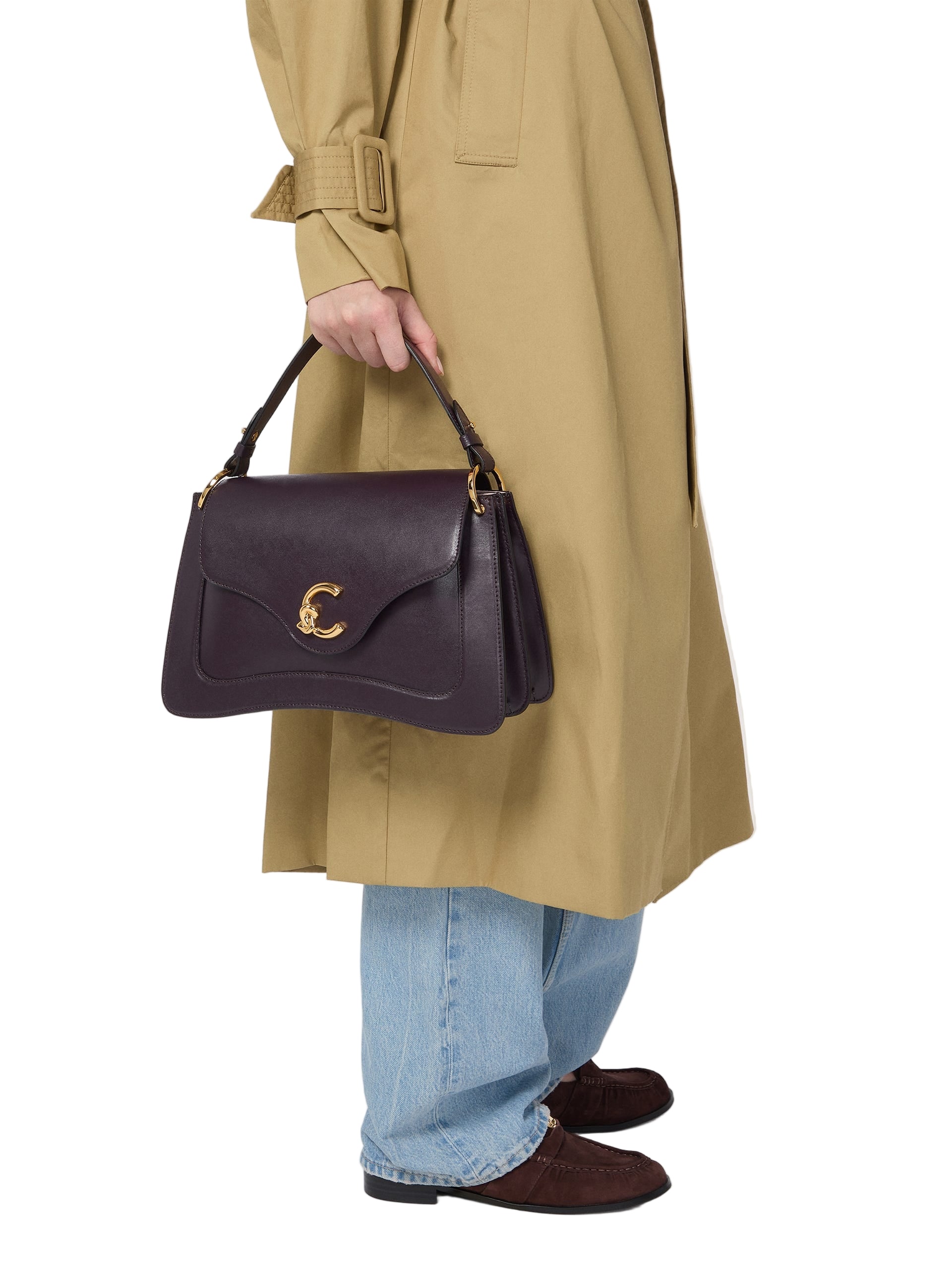 COCCINELLE Borsa Donna Nera C-Me Calf Medium in Vera Pelle