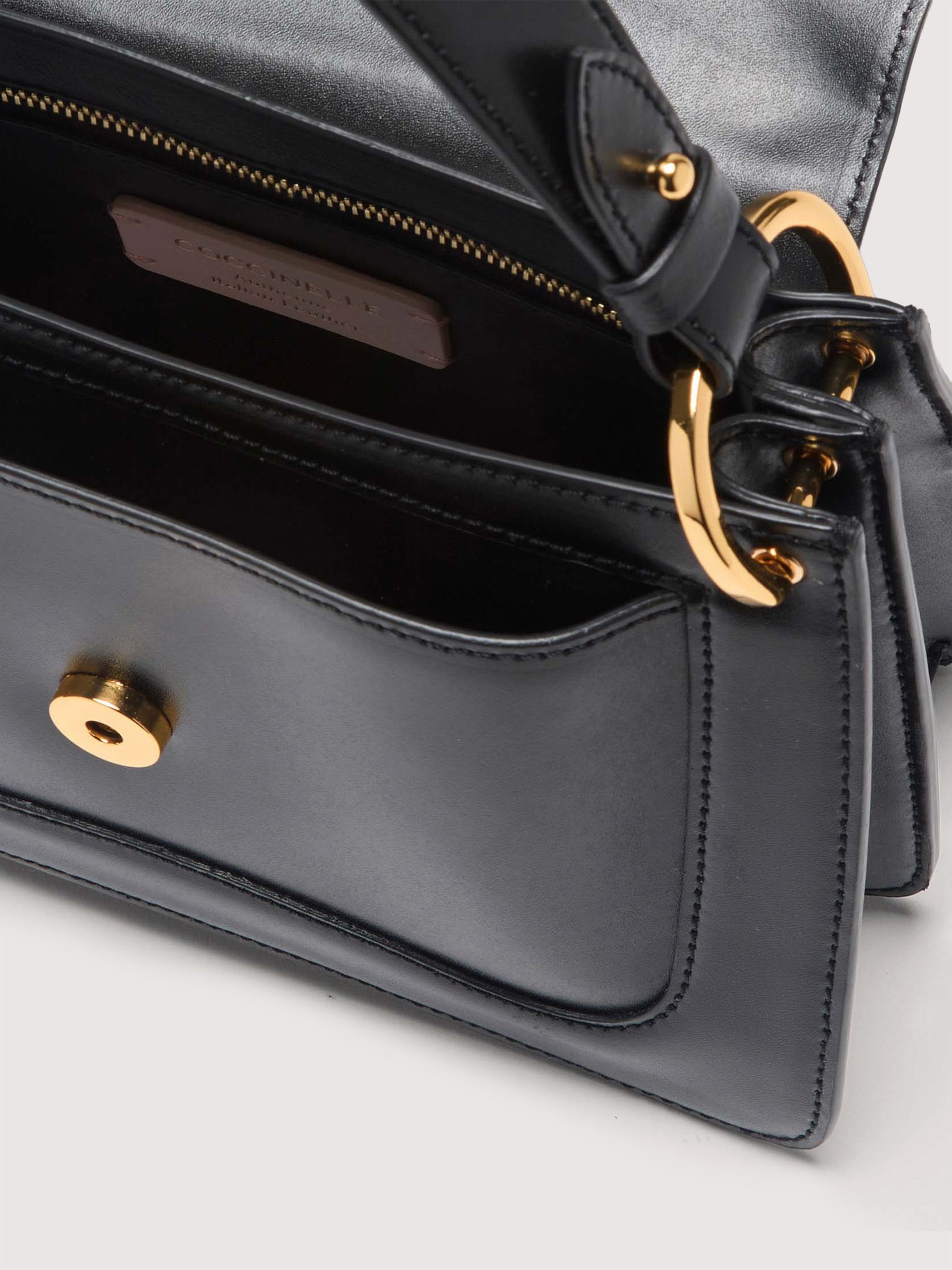 Coccinelle Borsa a Tracolla Pelle Donna Nera Logo Borse nero - vista 4