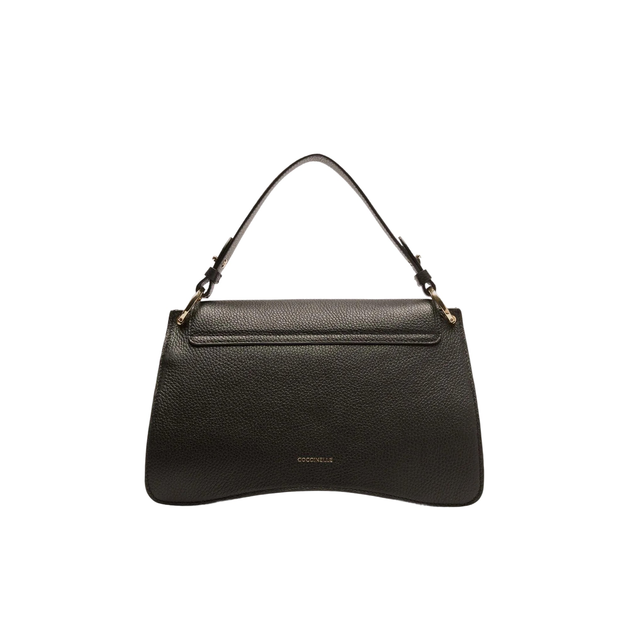 COCCINELLE Borsa Donna a Mano Nera con Tracolla, In Vera Pelle, C-Me Medium
