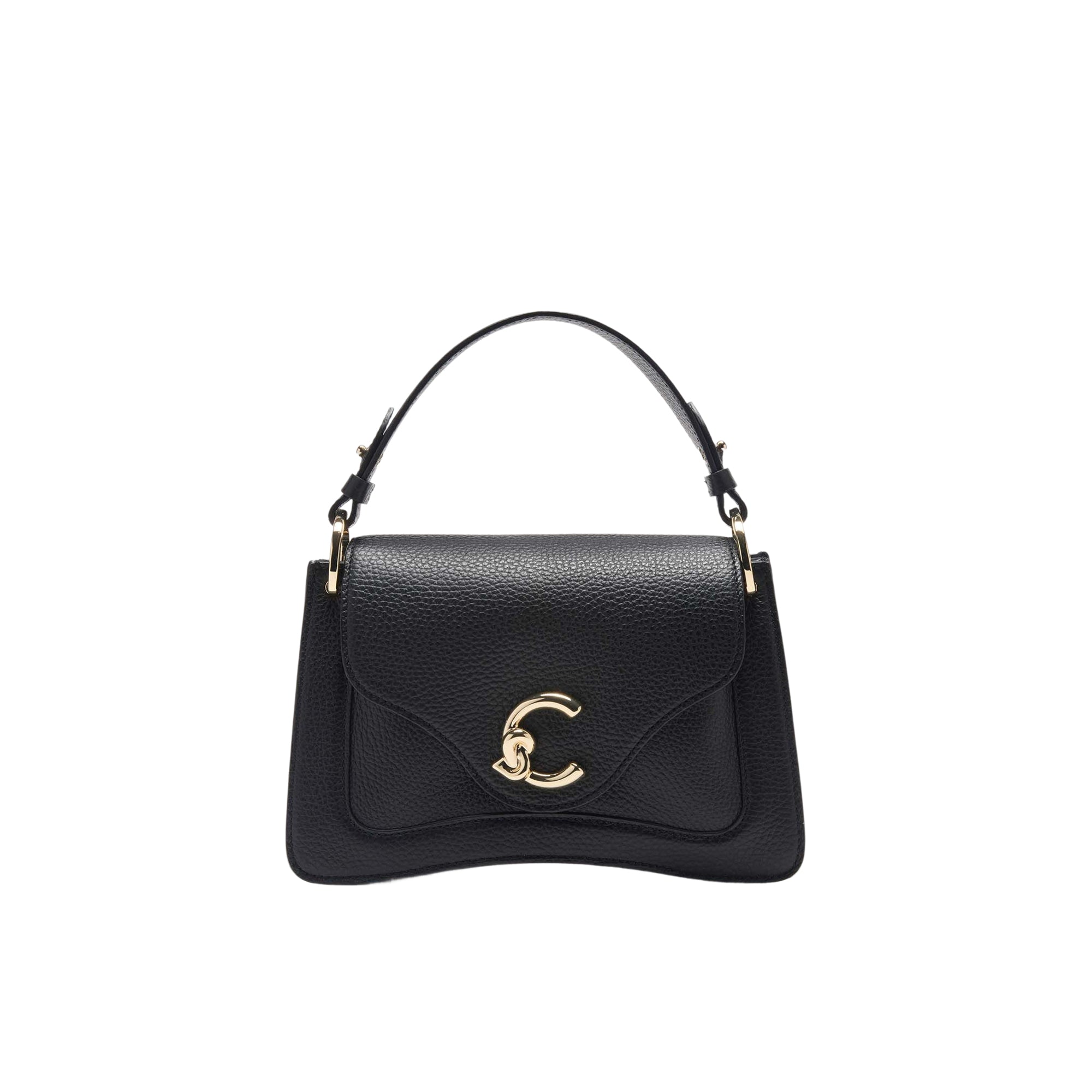 COCCINELLE, Borsa Donna a Mano Nera con Tracolla, In Vera Pelle, C-Me Small