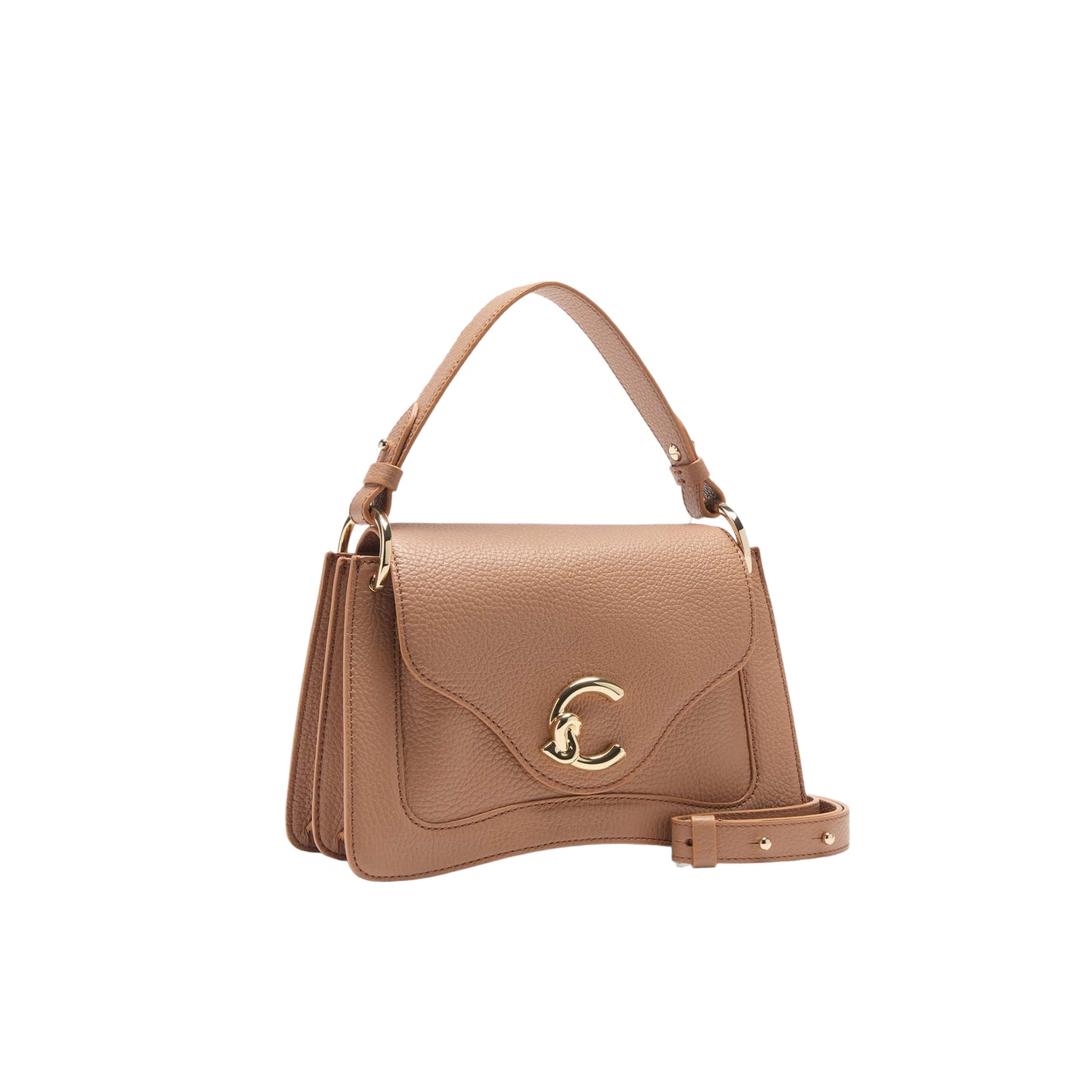 COCCINELLE, Borsa Donna a Mano Marrone con Tracolla, In Vera Pelle, C-Me Small Borse - vista 3