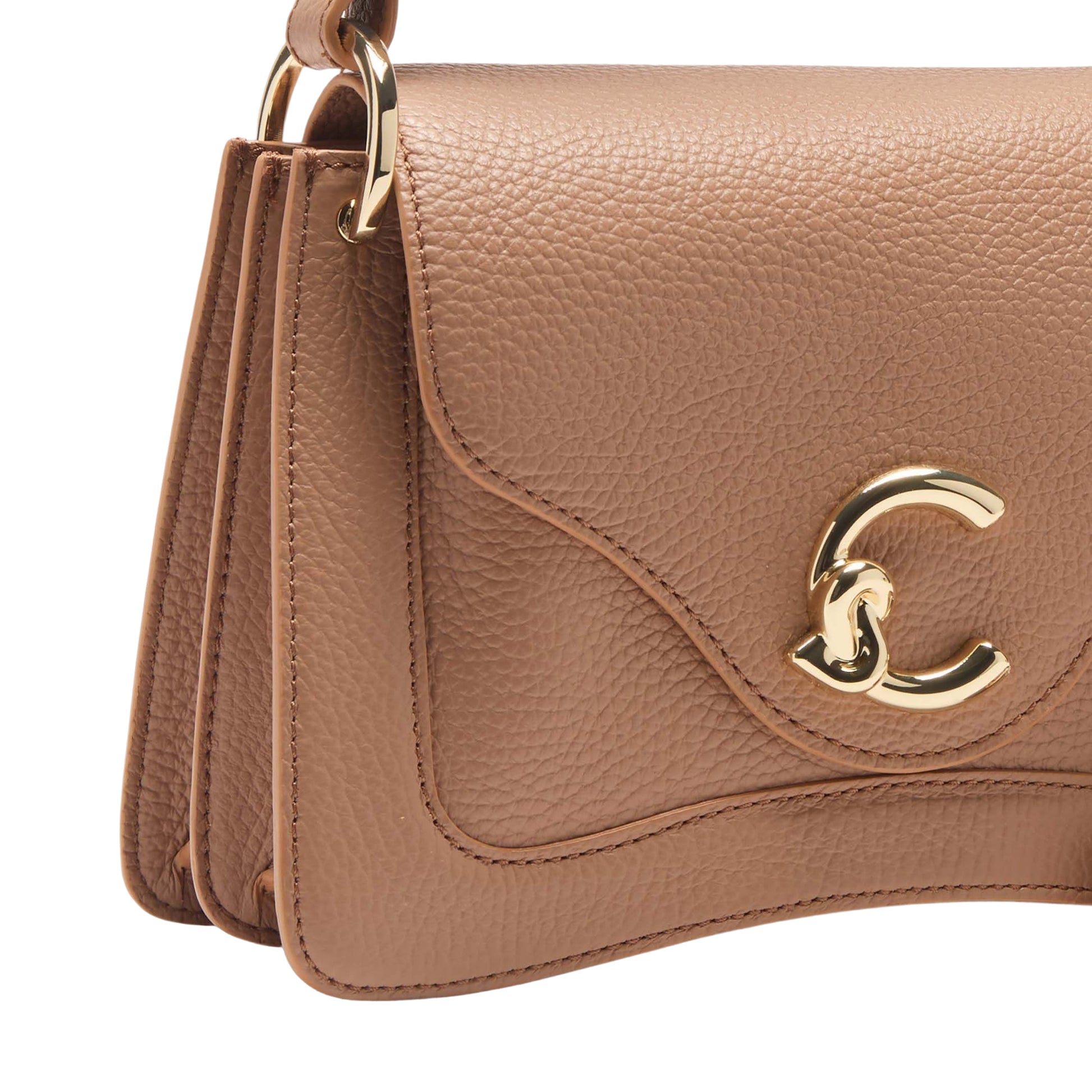 COCCINELLE, Borsa Donna a Mano Marrone con Tracolla, In Vera Pelle, C-Me Small Borse - vista 5