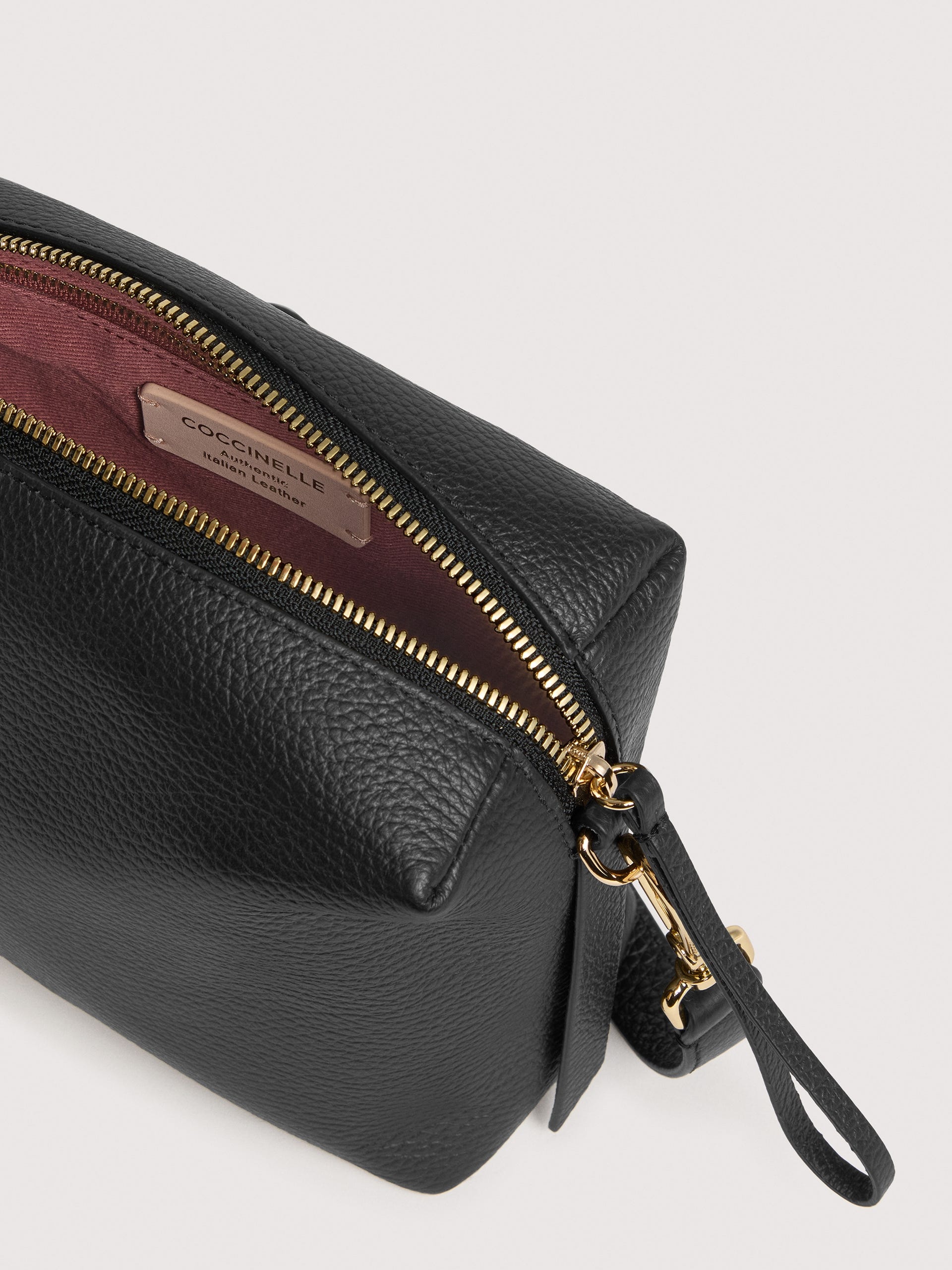 Coccinelle Borsa a Tracolla Pelle Donna Nera Logo Borse nero - vista 4