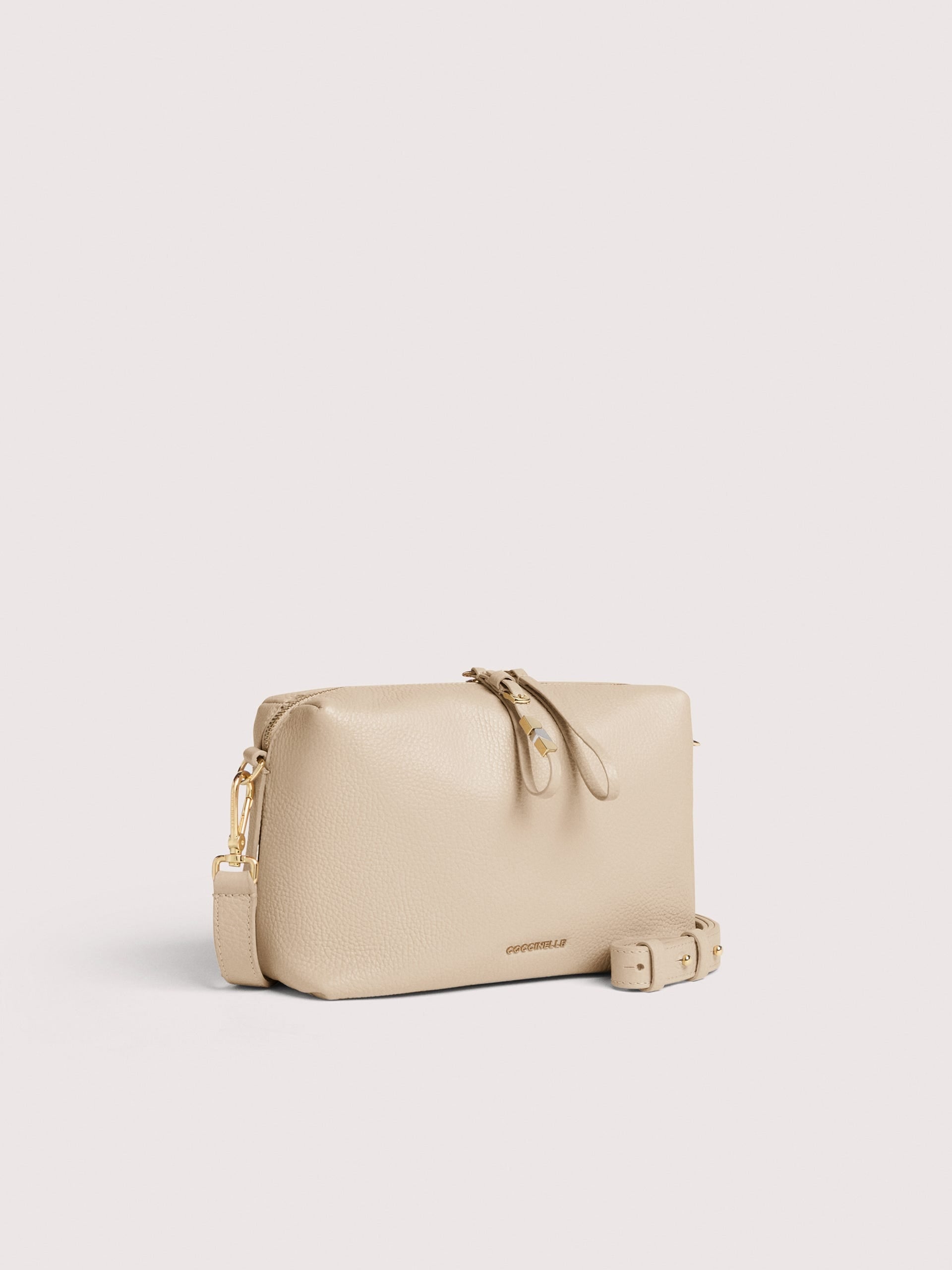 Coccinelle Borsa a Tracolla Pelle Donna Beige Logo Borse - vista 3