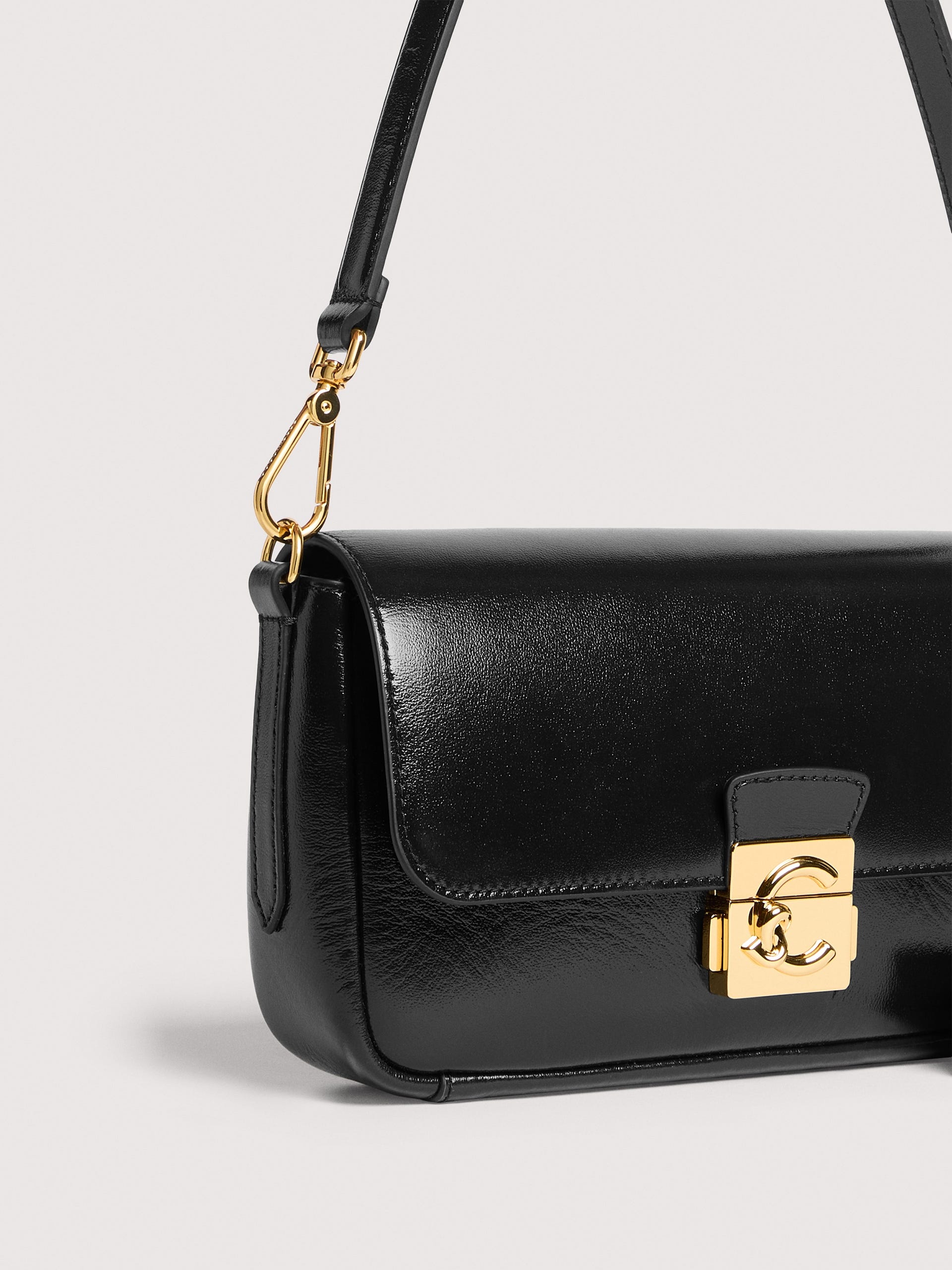 Coccinelle Borsa a Tracolla Pelle Donna Nera Logo Borse nero - vista 5