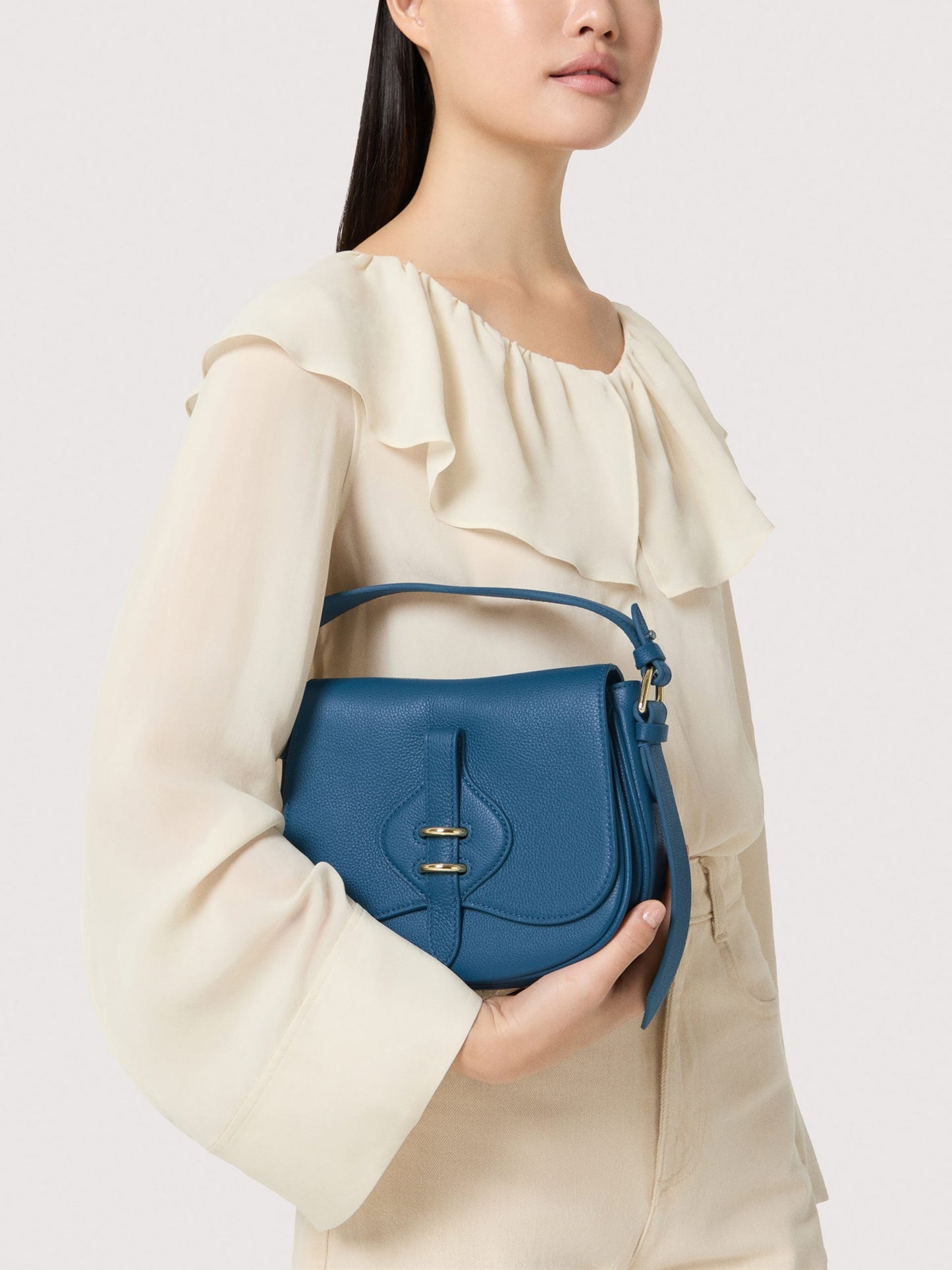 Coccinelle Borsa a Tracolla Pelle Donna Nera Logo Borse nero - vista 3