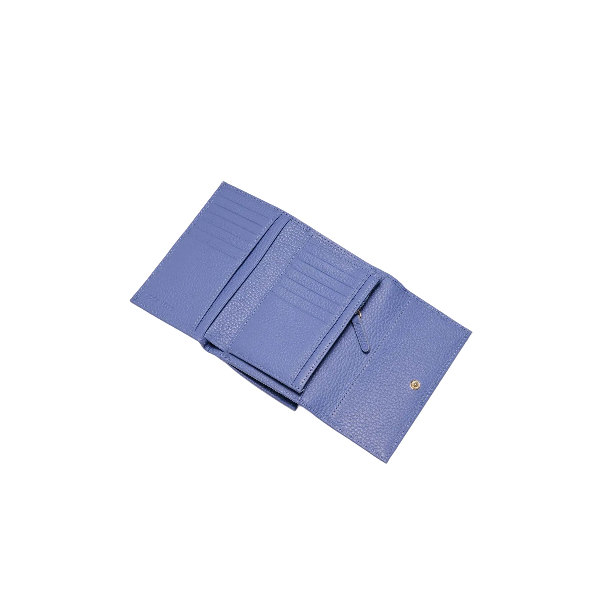 COCCINELLE Portafoglio Donna Medio Blu, In Vera Pelle, Metallic Soft Medium