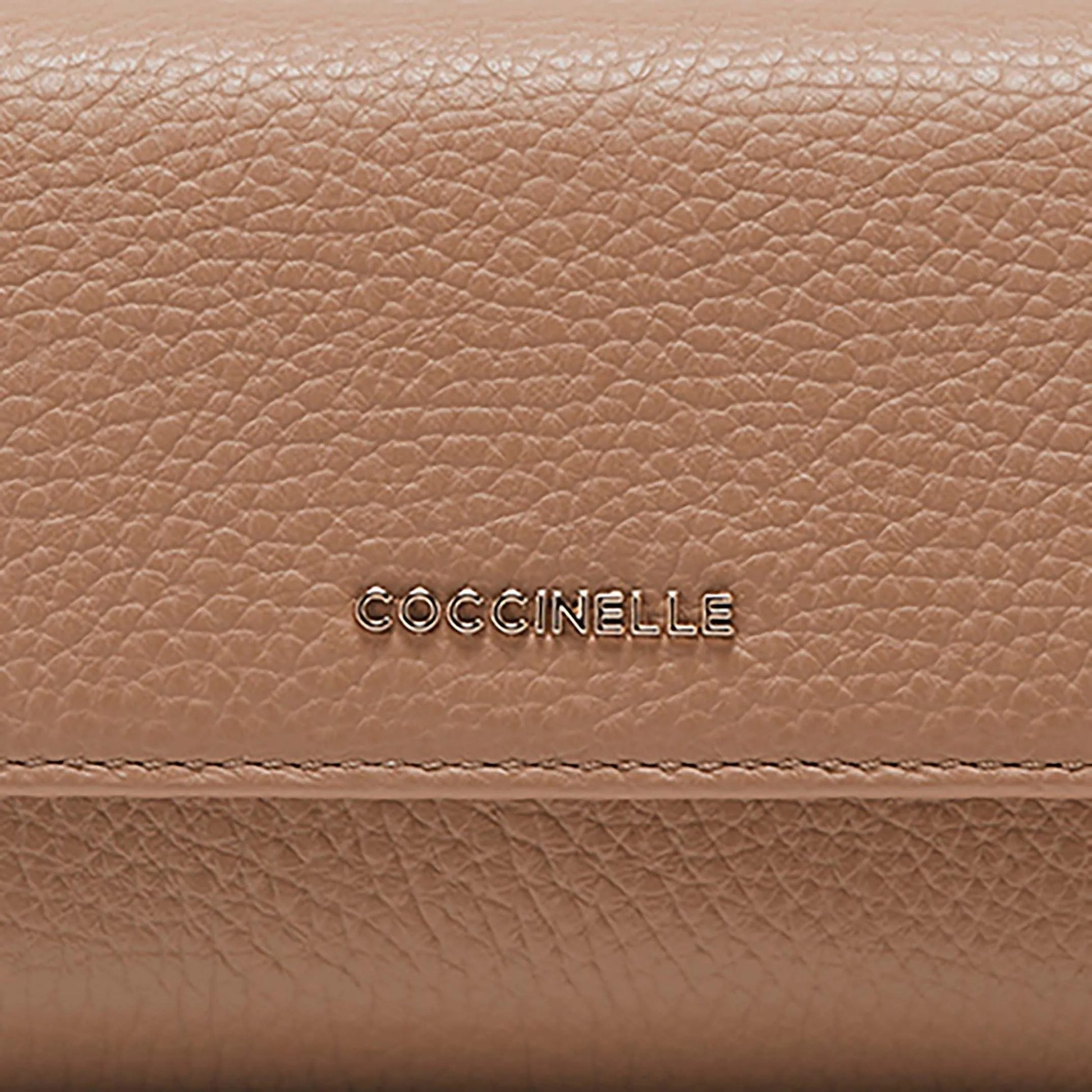 COCCINELLE Portafoglio Donna Medio Marrone, In Vera Pelle, Metallic Soft Medium - vista 3