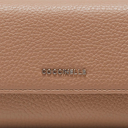 COCCINELLE Portafoglio Donna Medio Marrone, In Vera Pelle, Metallic Soft Medium - vista 3