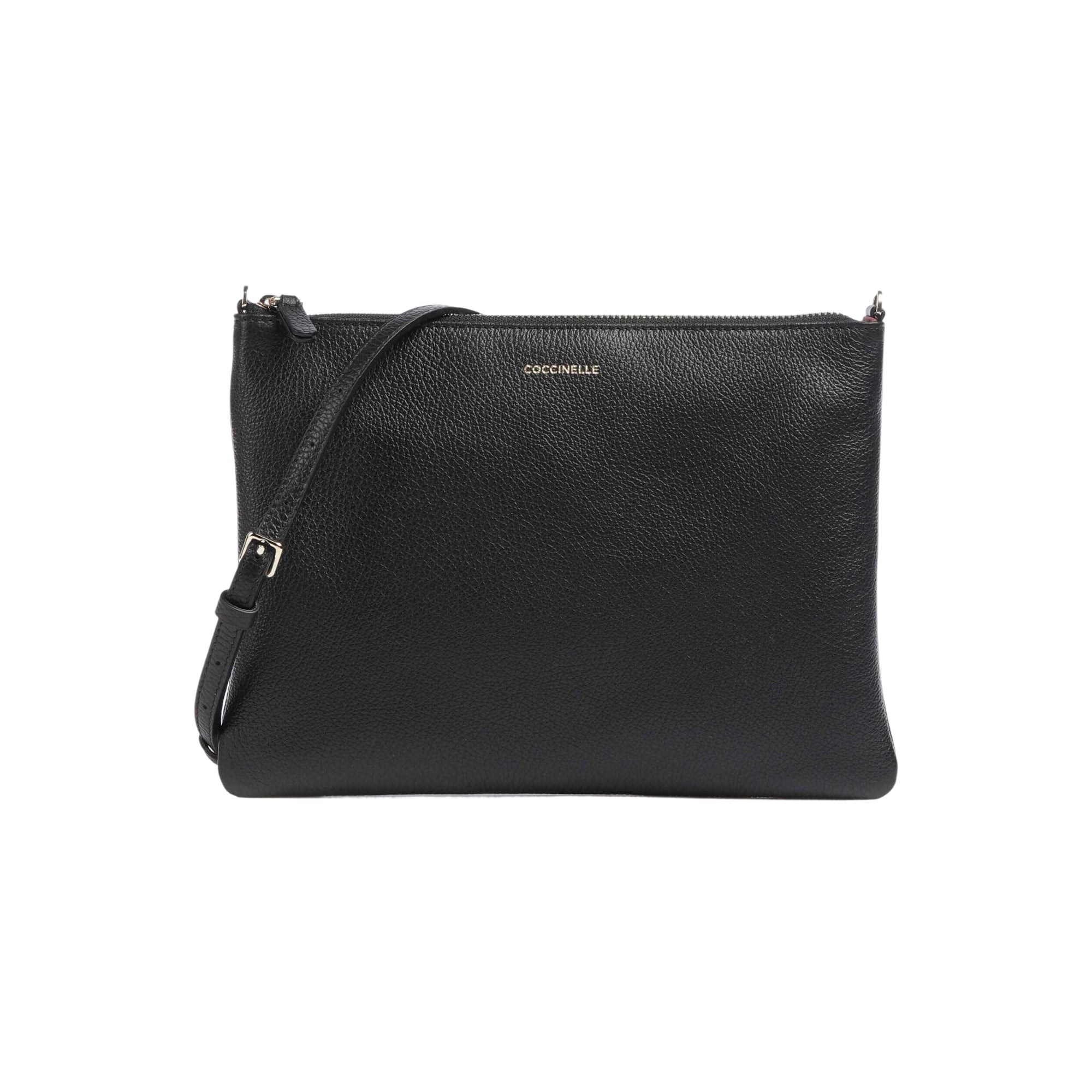 COCCINELLE Borsa Donna a Tracolla Nera, In Vera Pelle, Best Crossbody Medium