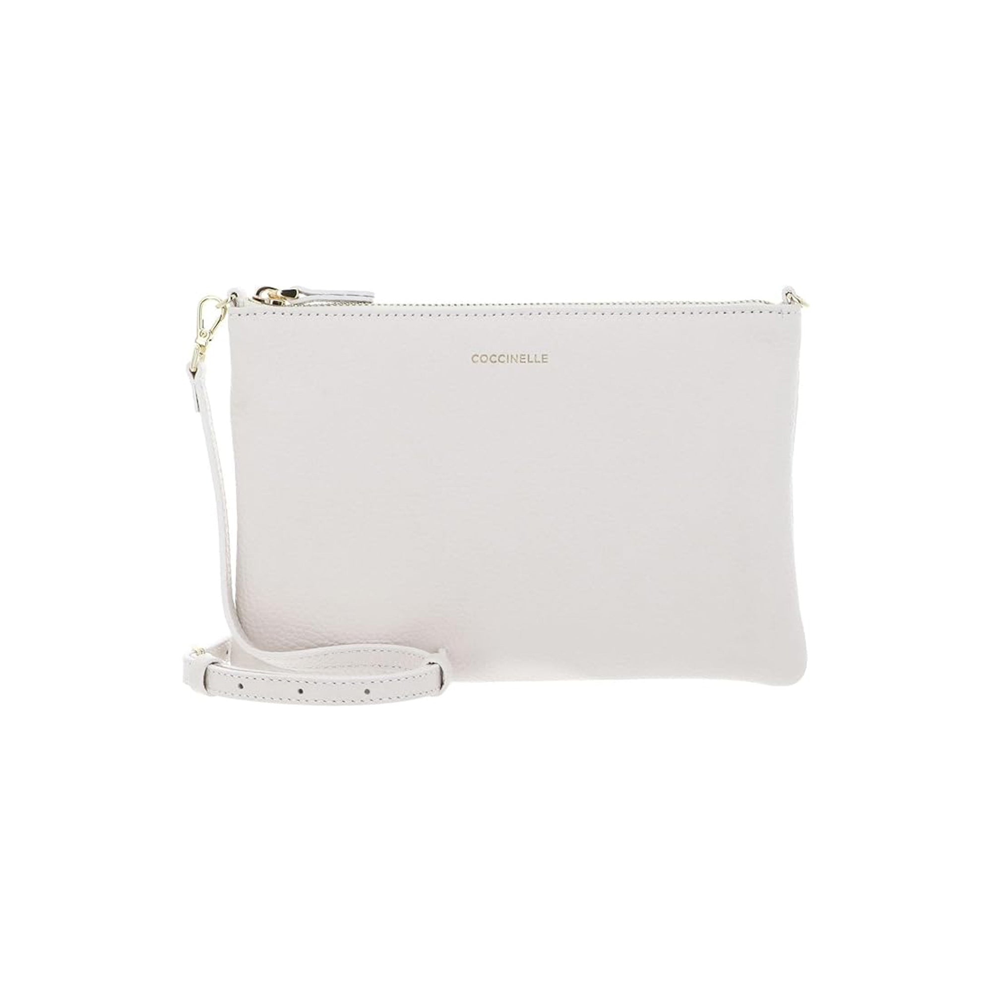 COCCINELLE Borsa Donna a Tracolla Bianca, In Vera Pelle, Best Crossbody Medium