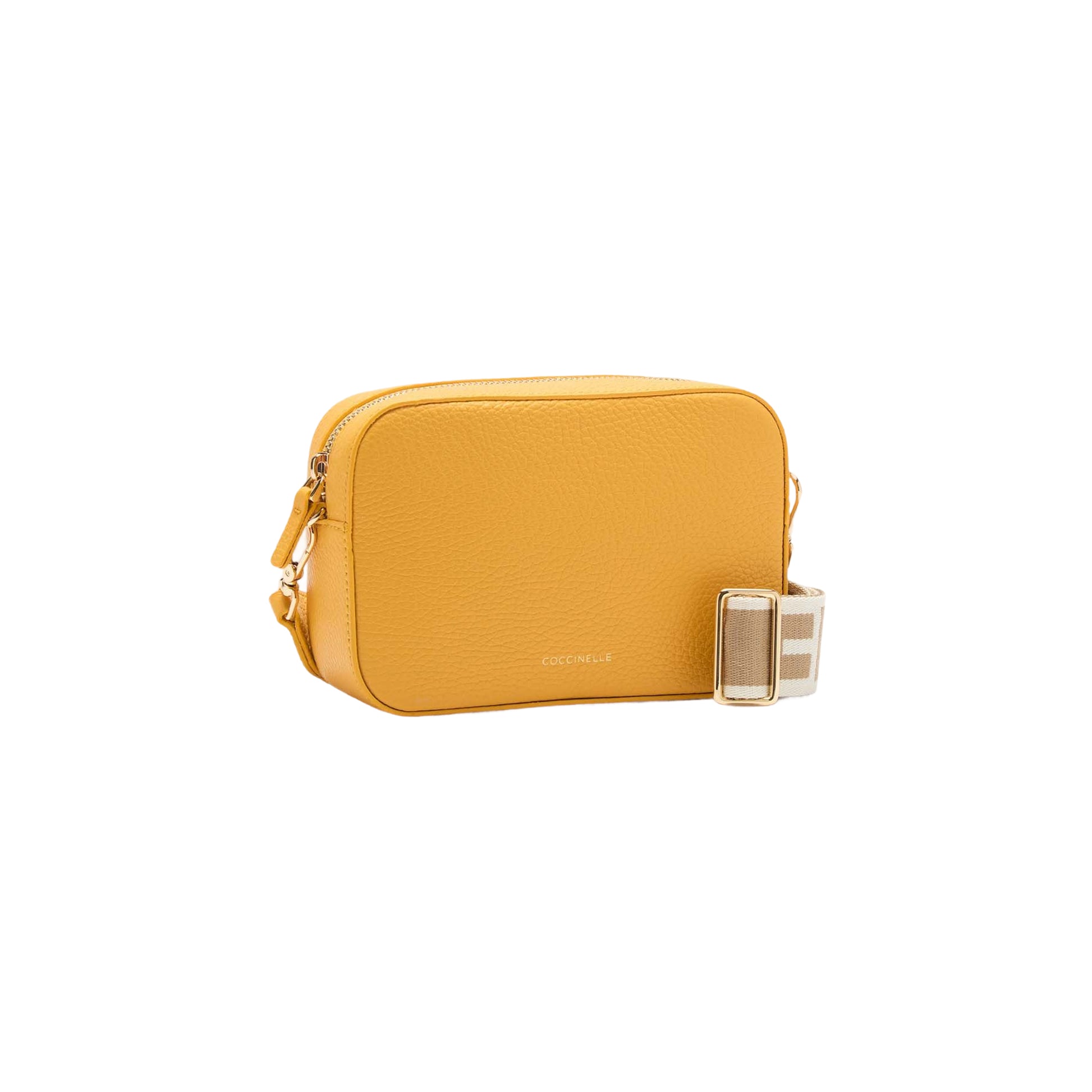 COCCINELLE Borsa Donna a Tracolla Gialla, In Vera Pelle, Tebe Mini Borse giallo - vista 3