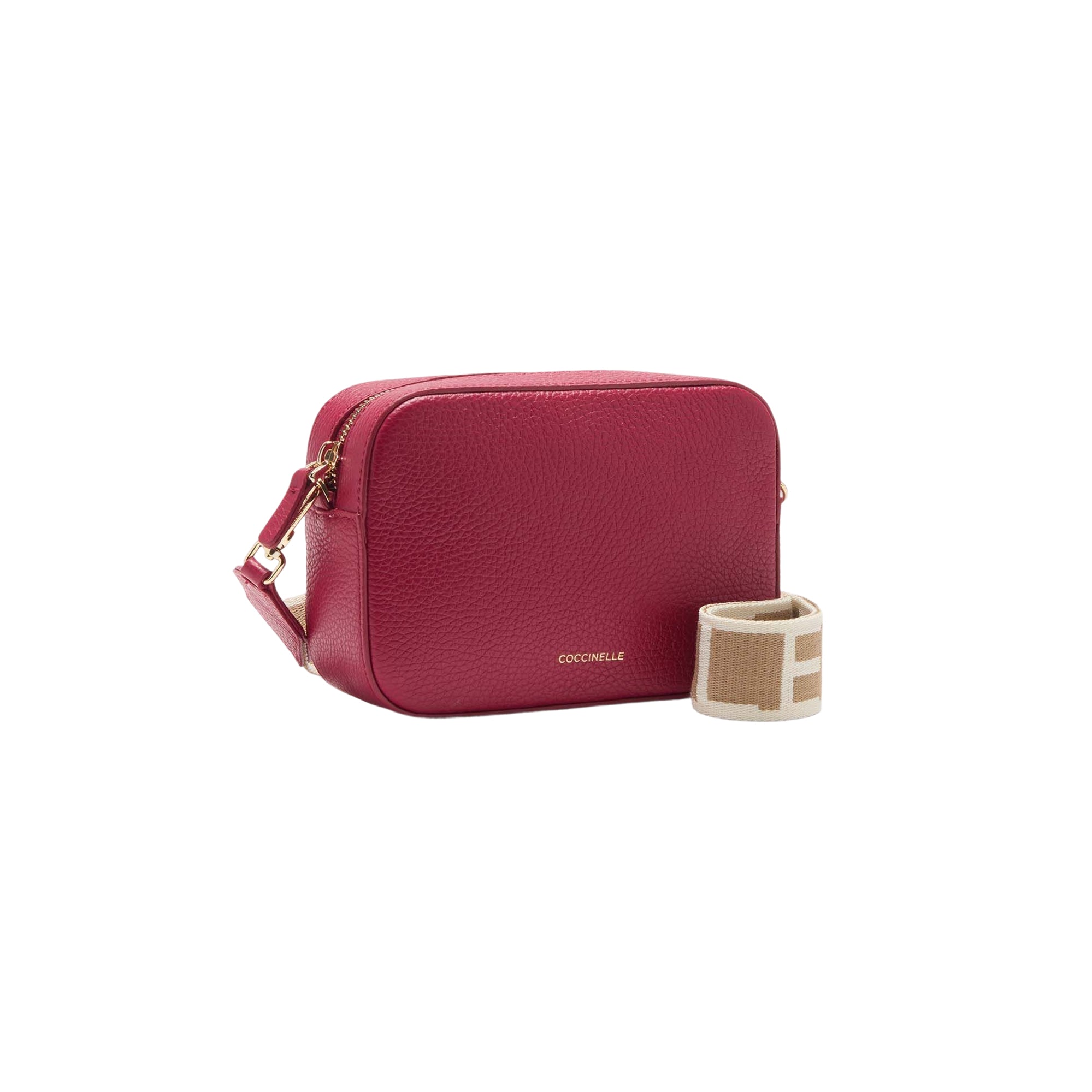 COCCINELLE Borsa Donna a Tracolla Rossa, In Vera Pelle, Tebe Mini