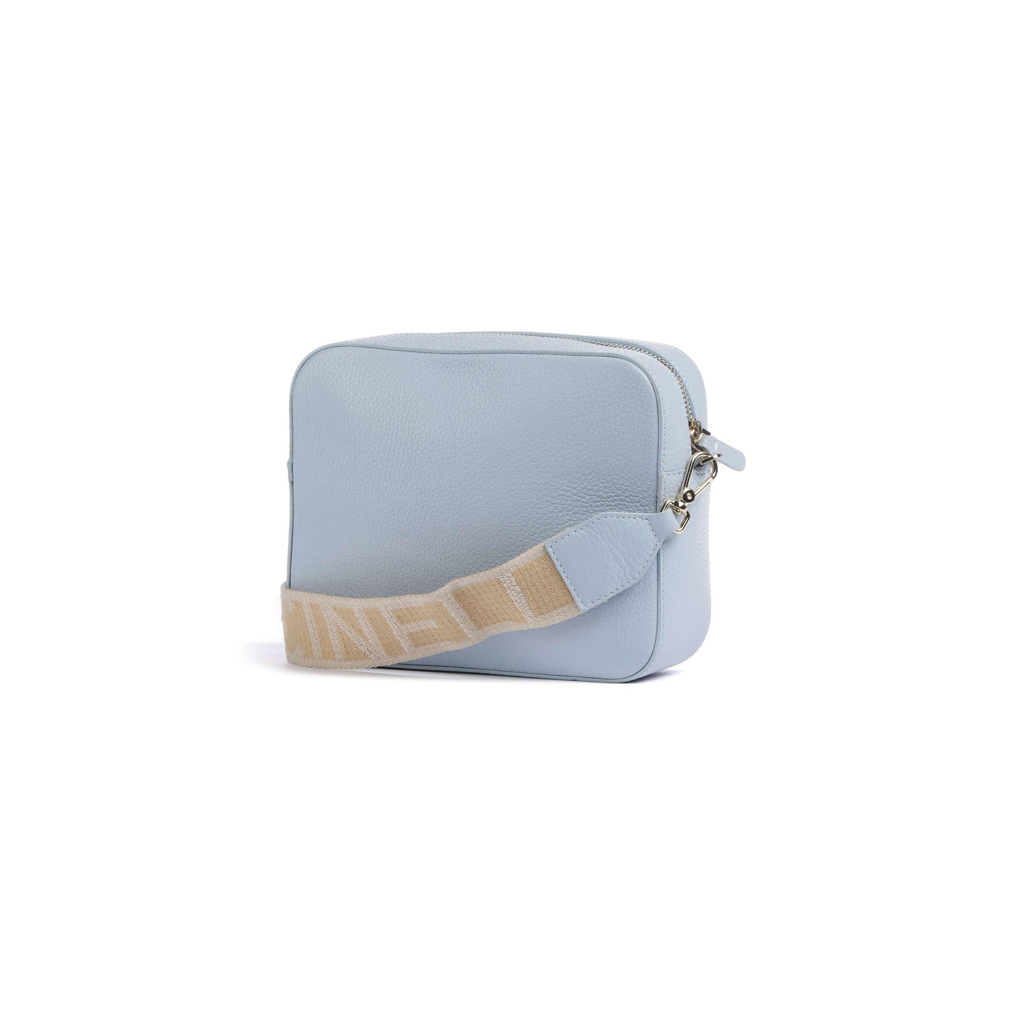 COCCINELLE Borsa Donna a Tracolla Azzurra, In Vera Pelle, Tebe Large