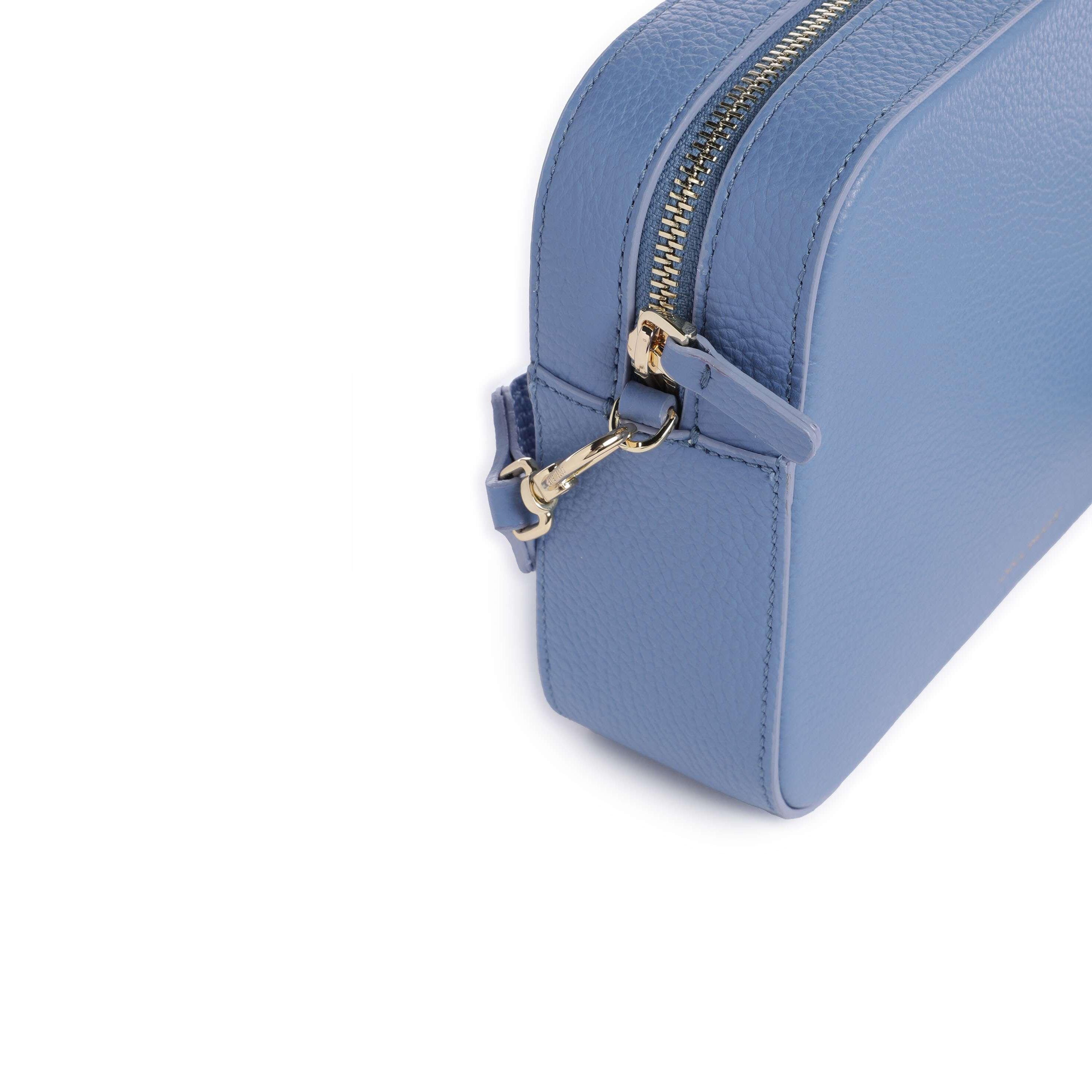 COCCINELLE Borsa Donna a Tracolla Blu, In Vera Pelle, Tebe Large