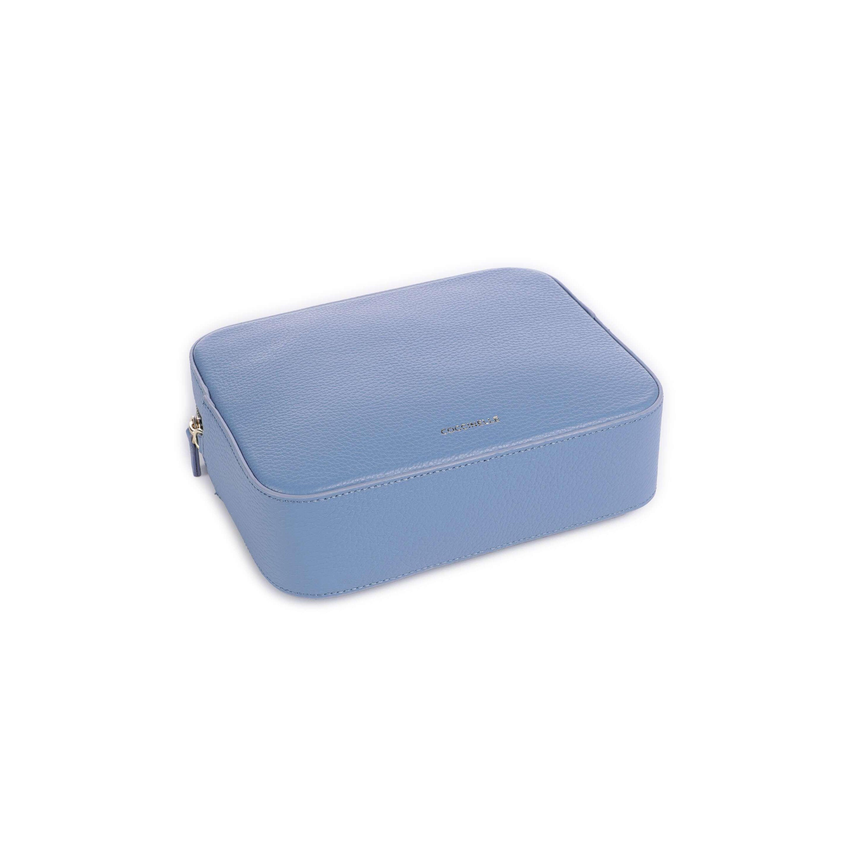 COCCINELLE Borsa Donna a Tracolla Blu, In Vera Pelle, Tebe Large