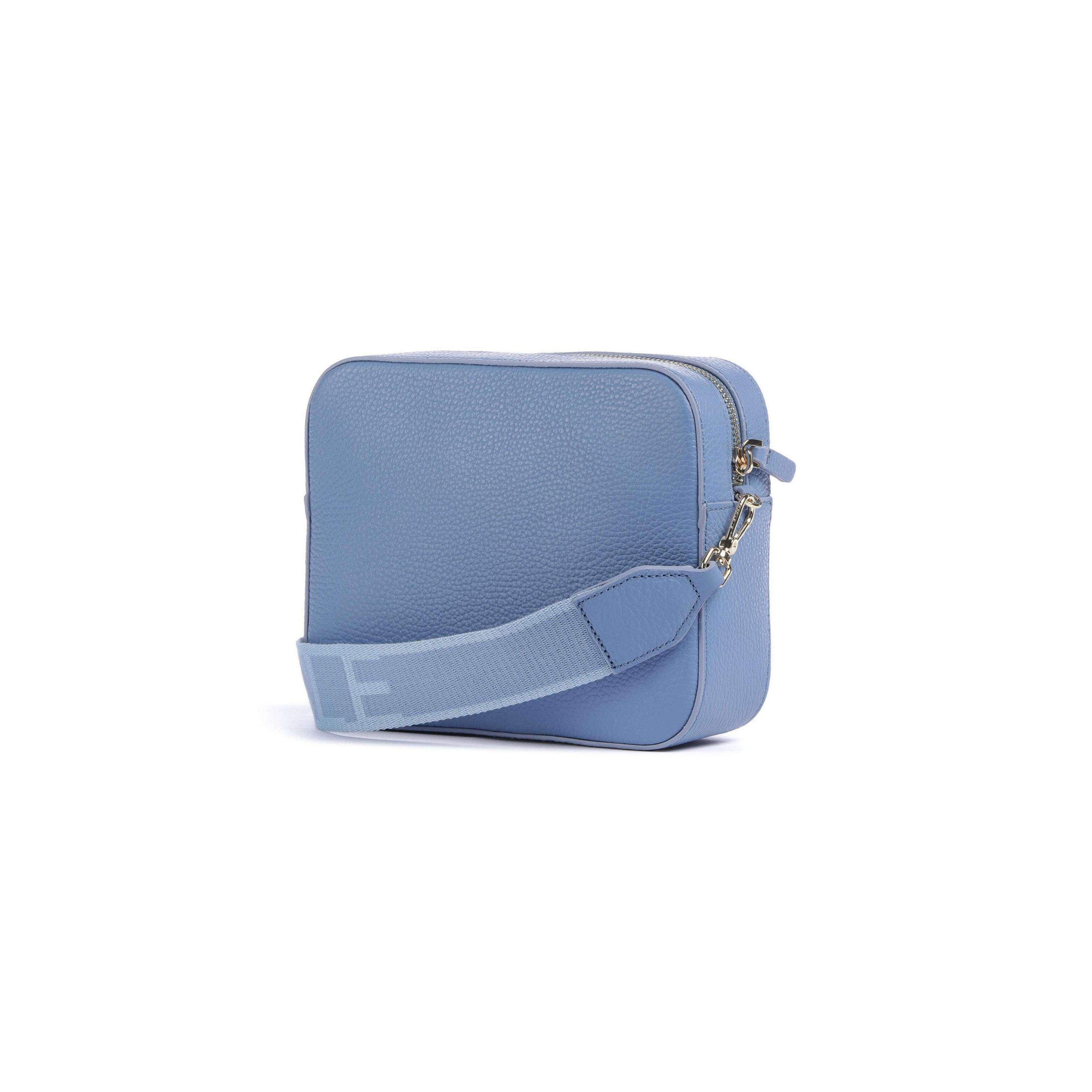 COCCINELLE Borsa Donna a Tracolla Blu, In Vera Pelle, Tebe Large